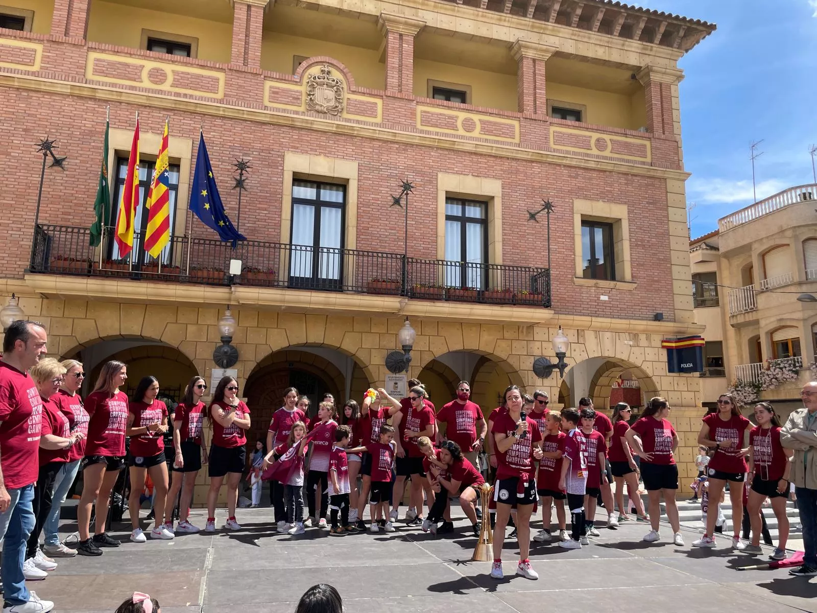 Celebración del CP Esneca Fraga. Foto: Ayto de Fraga.