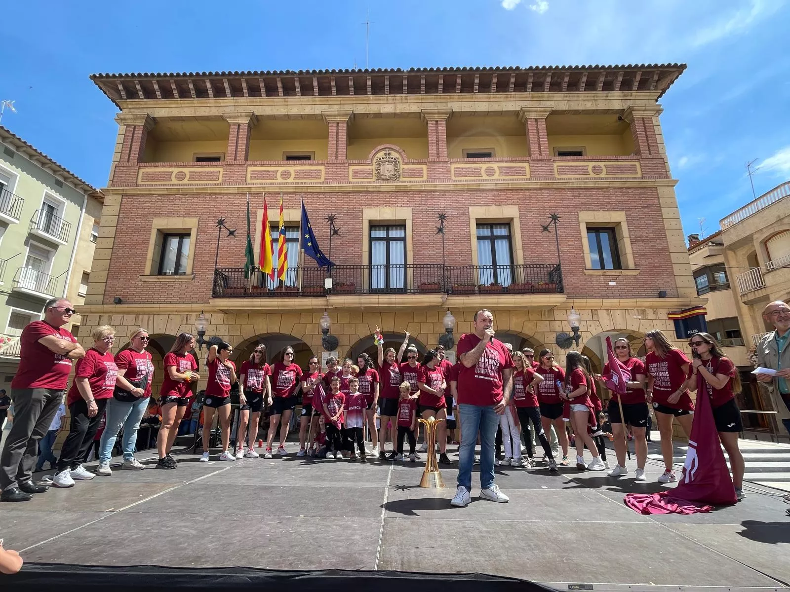 Celebración del CP Esneca Fraga. Foto: Ayto de Fraga.