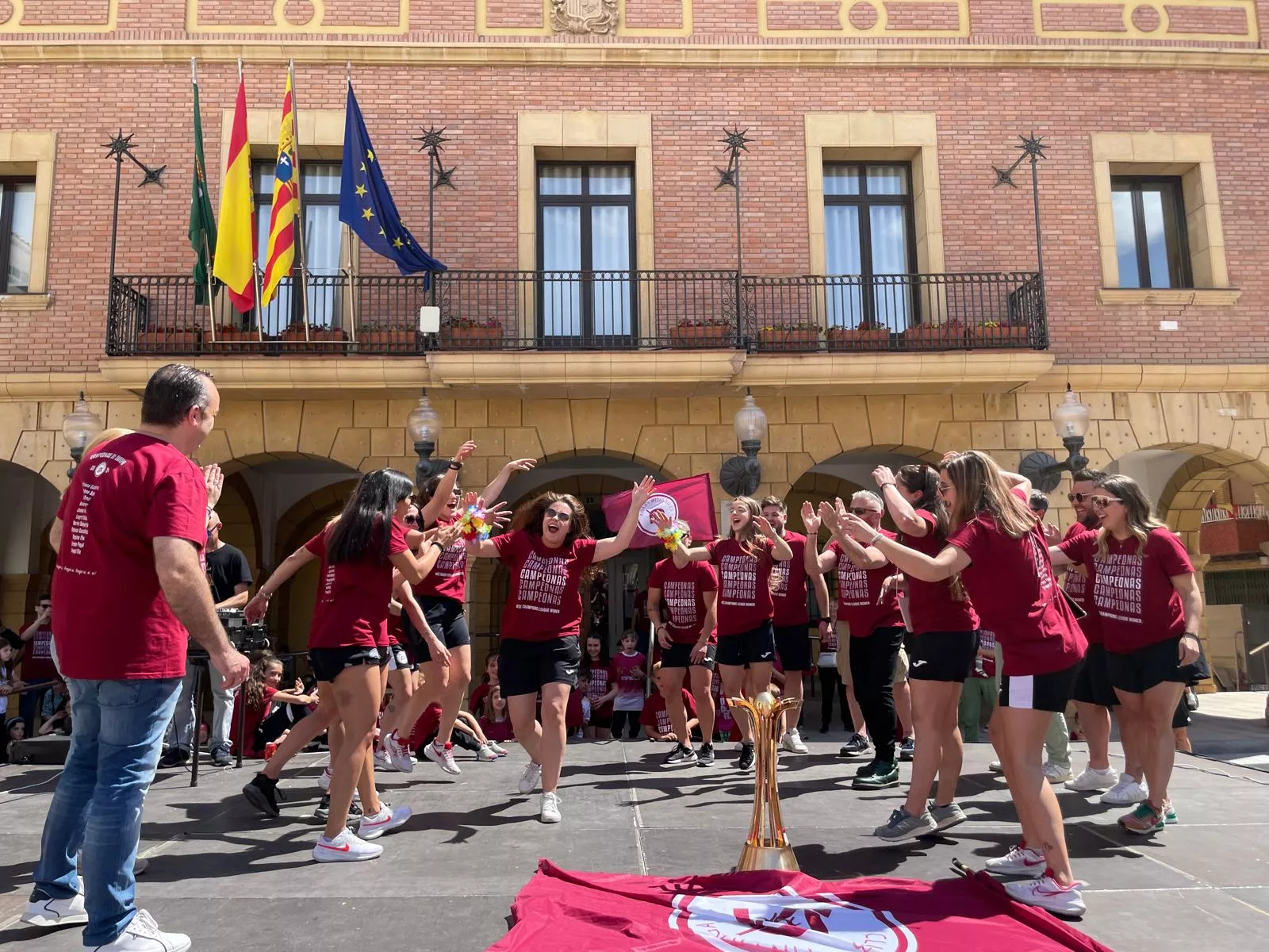 Celebración del CP Esneca Fraga. Foto: Ayto de Fraga.