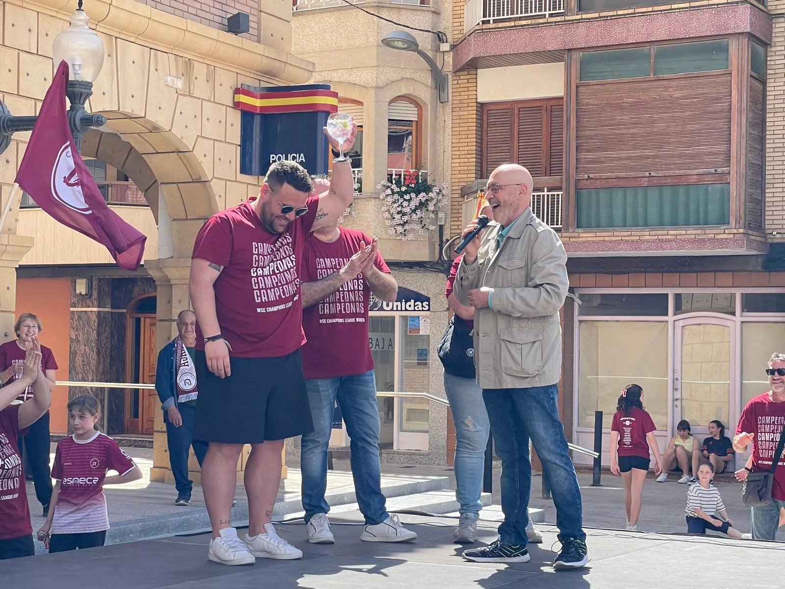 Celebración del CP Esneca Fraga. Foto: Ayto de Fraga.