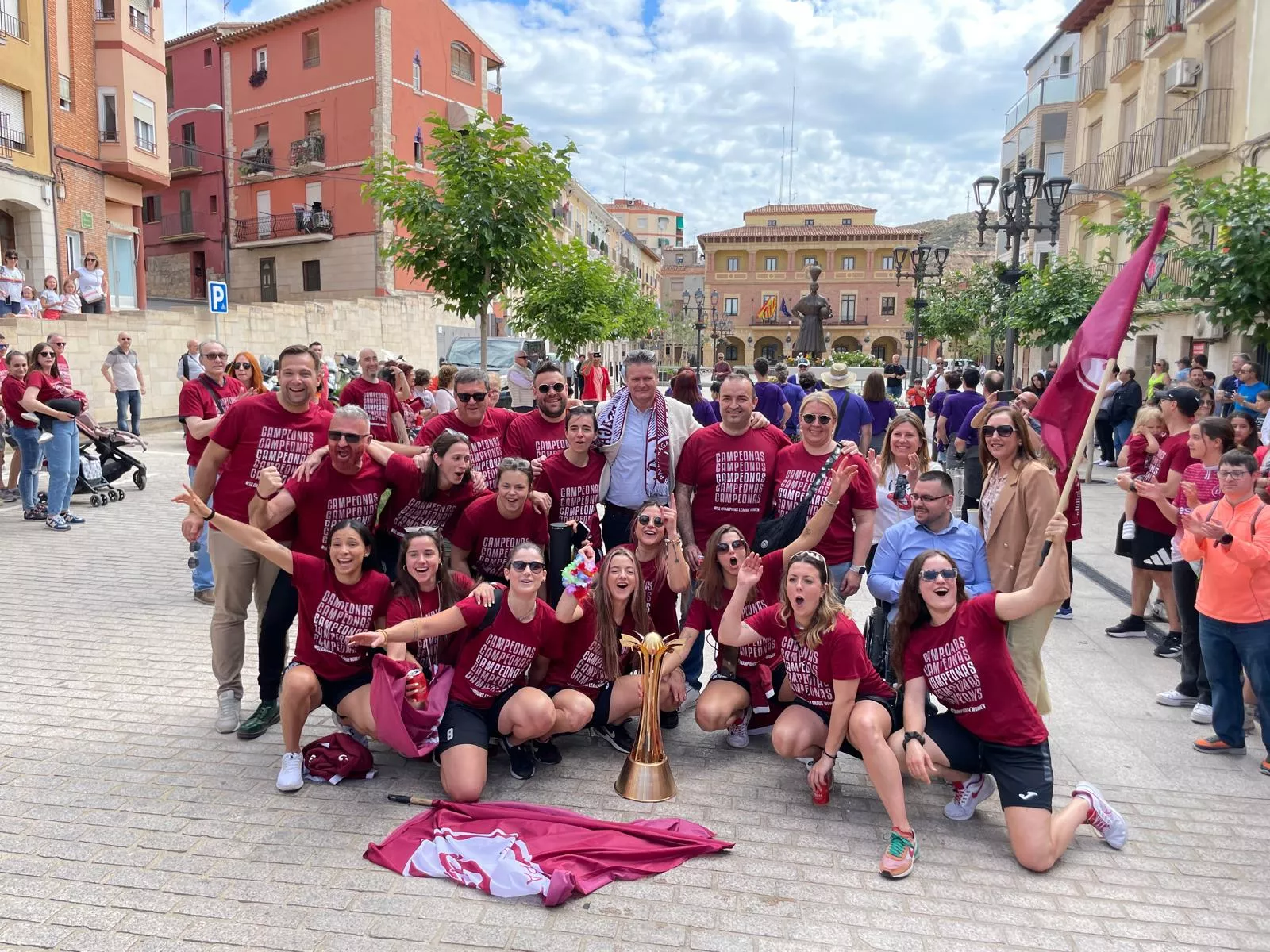 Celebración del CP Esneca Fraga. Foto: Ayto de Fraga.