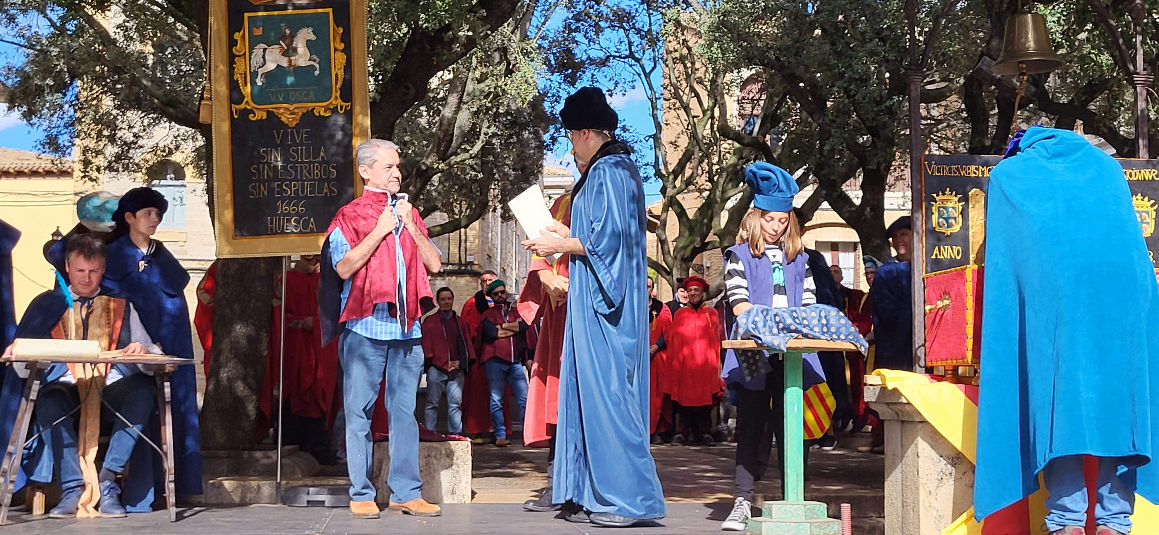 Huesca vuelve al s. XVII con la representación de la elección de los oficios. Foto: Mercedes Manterola 