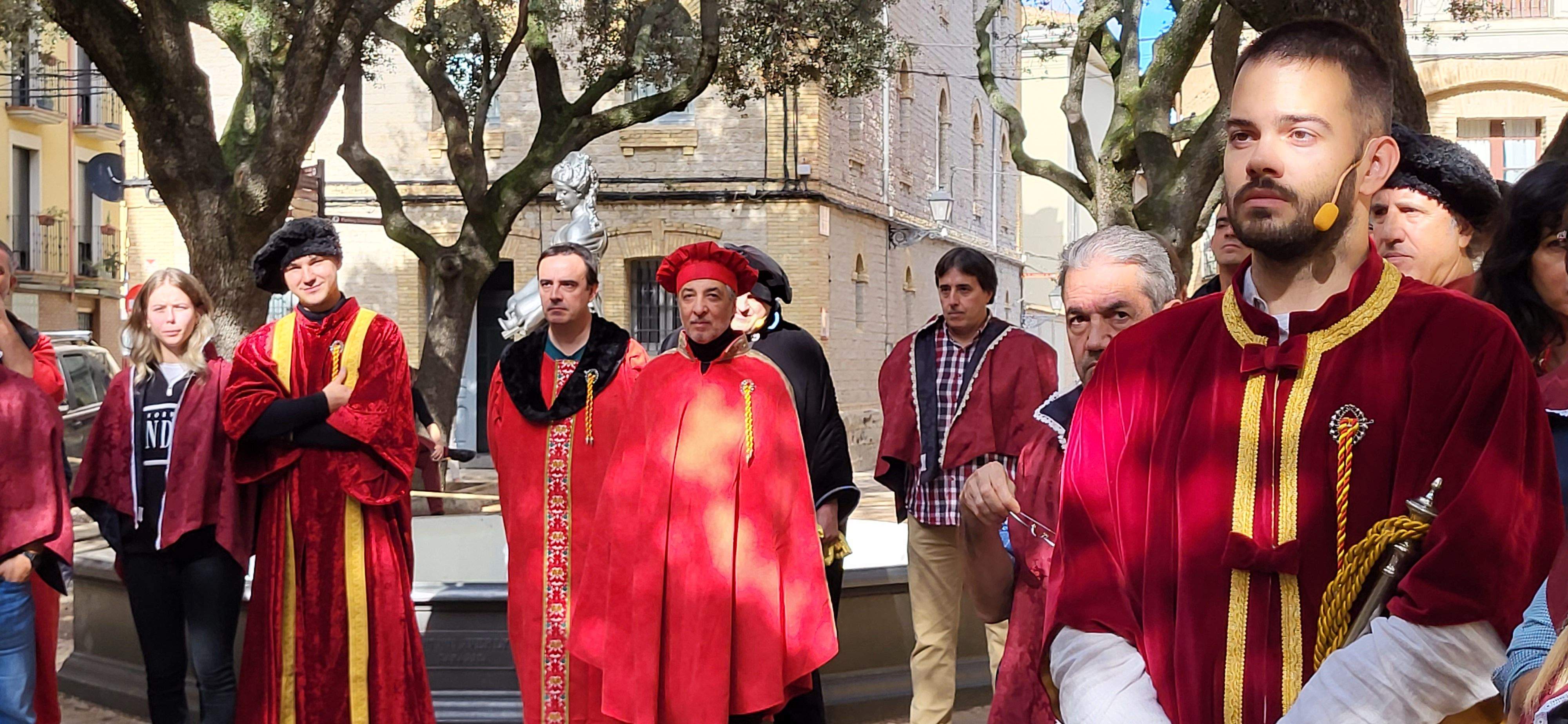Huesca vuelve al s. XVII con la representación de la elección de los oficios. Foto: Mercedes Manterola 