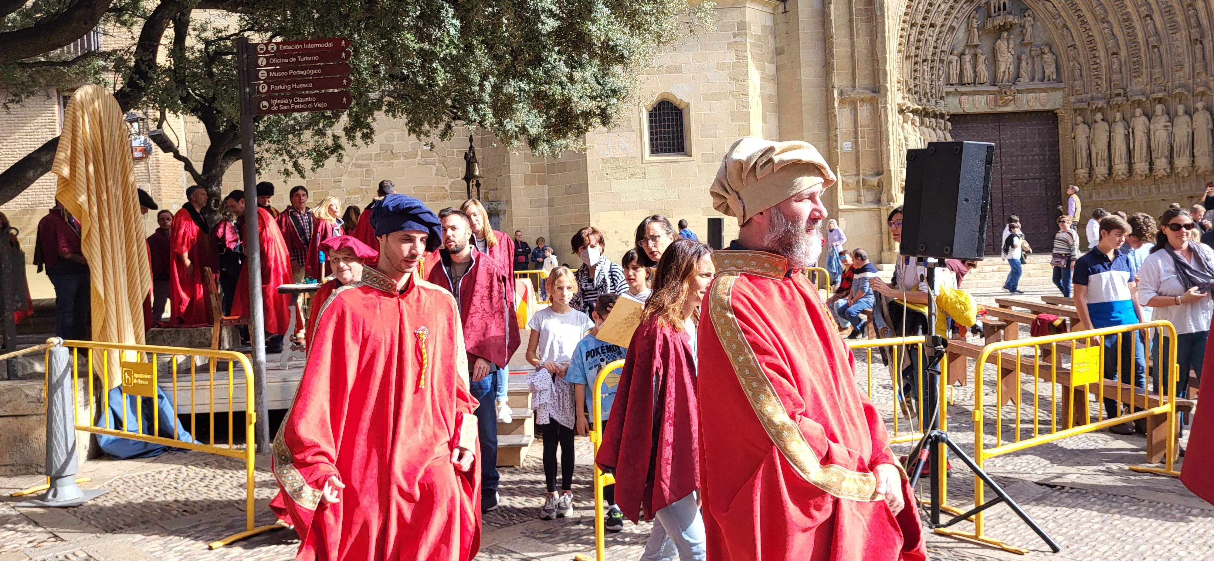Huesca vuelve al s. XVII con la representación de la elección de los oficios. Foto: Mercedes Manterola 