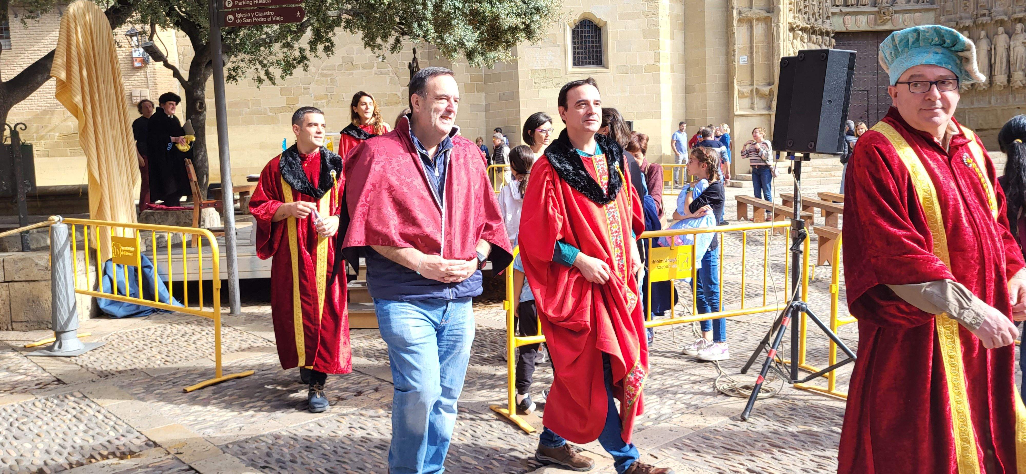 Huesca vuelve al s. XVII con la representación de la elección de los oficios. Foto: Mercedes Manterola 