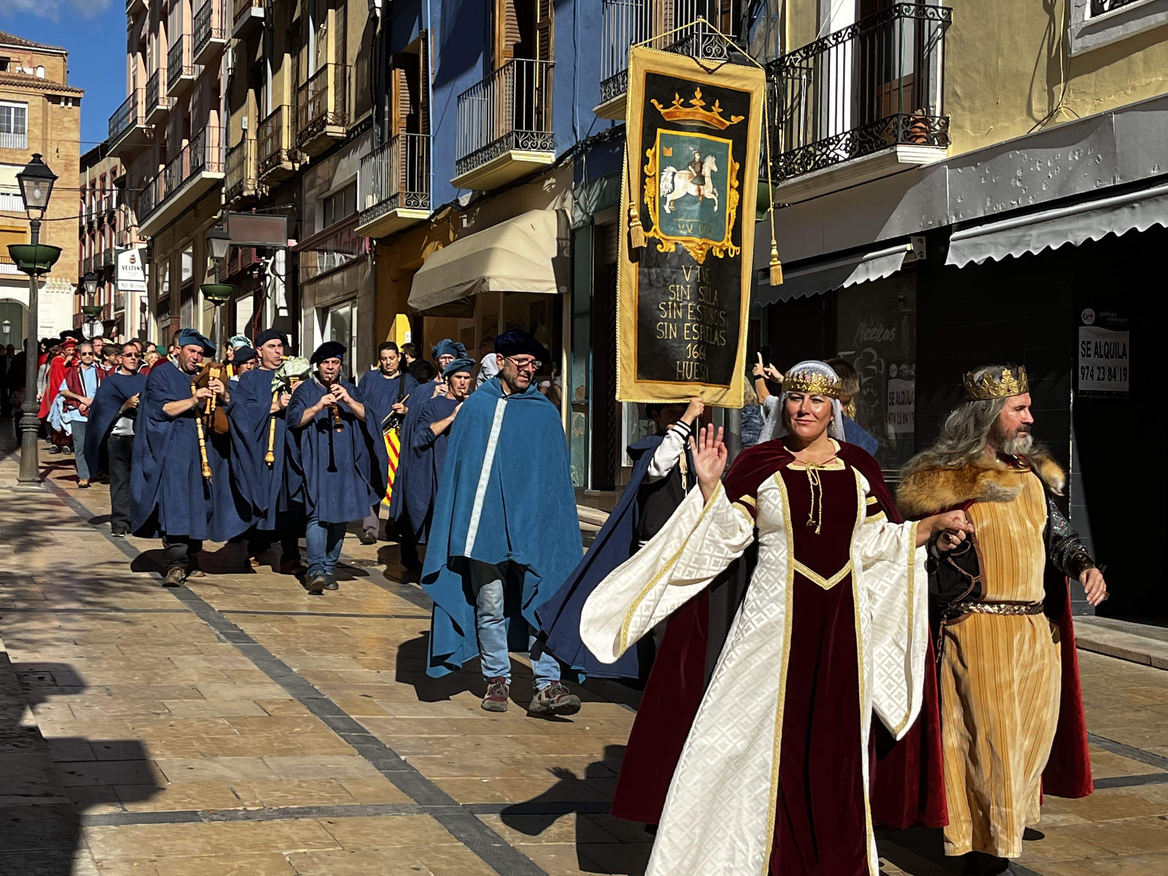 Huesca vuelve al s. XVII con la representación de la elección de los oficios. Foto: Mercedes Manterola 