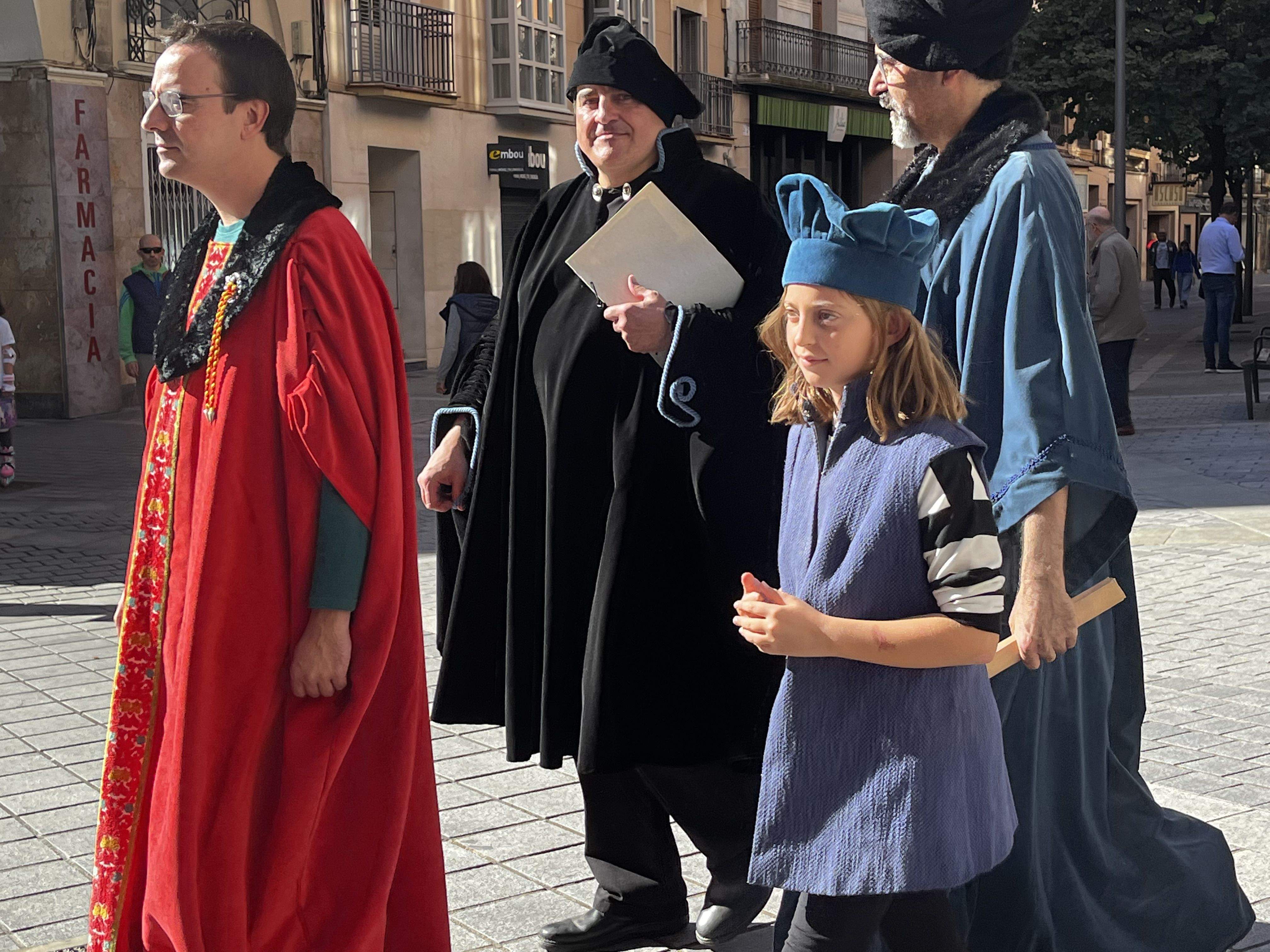 Huesca vuelve al s. XVII con la representación de la elección de los oficios. Foto: Mercedes Manterola