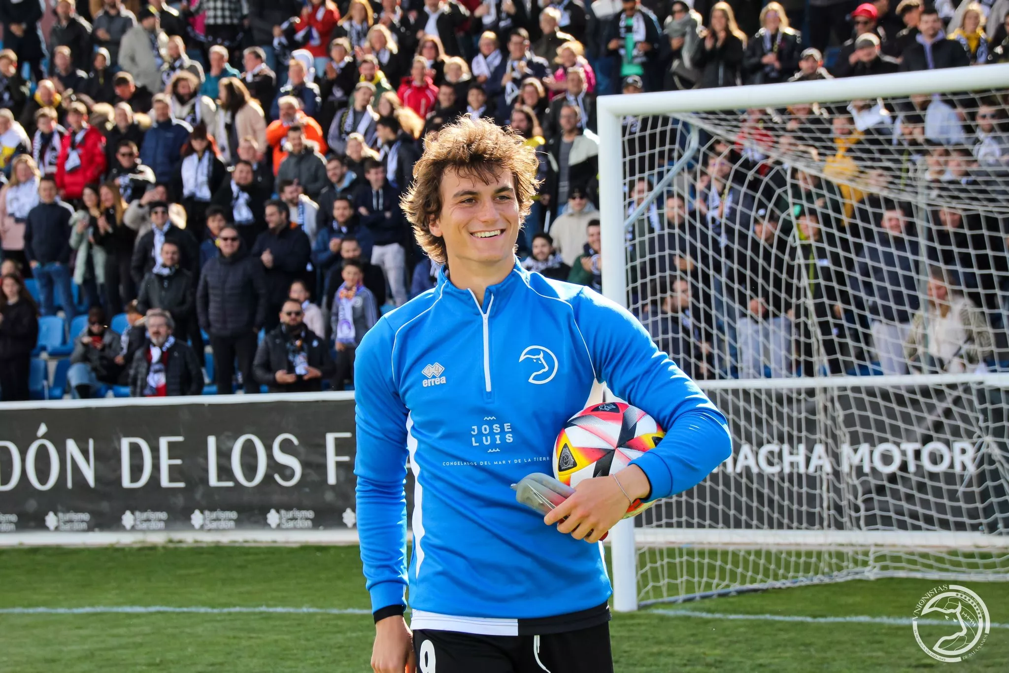 Slavy, sonriente tras firmar un hat-trick ante el Sabadell, el pasado 27 de abril.