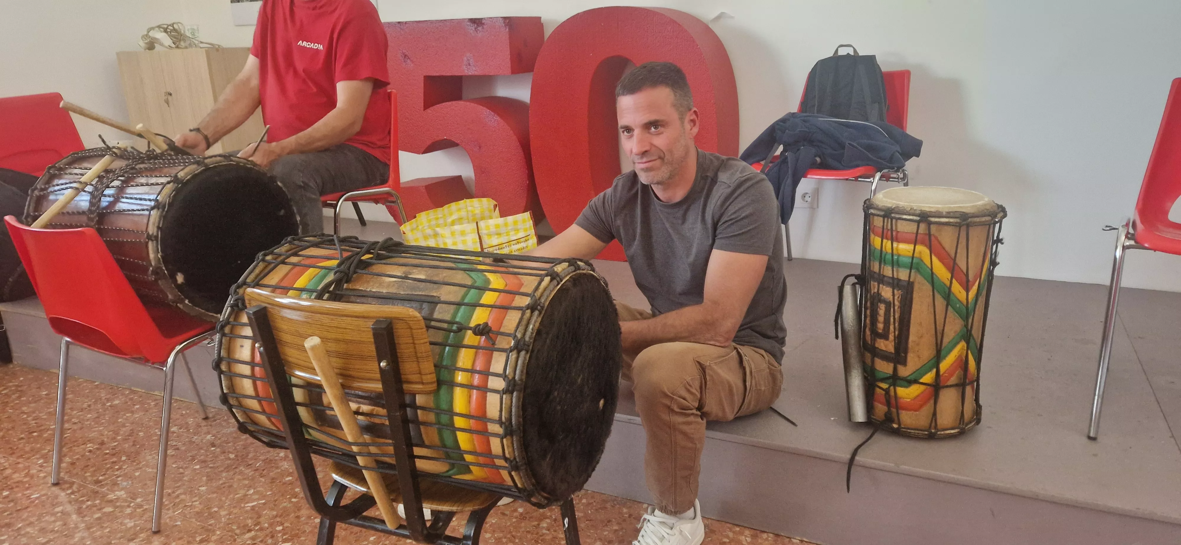 Taller de percusión. Foto Myriam Martínez 