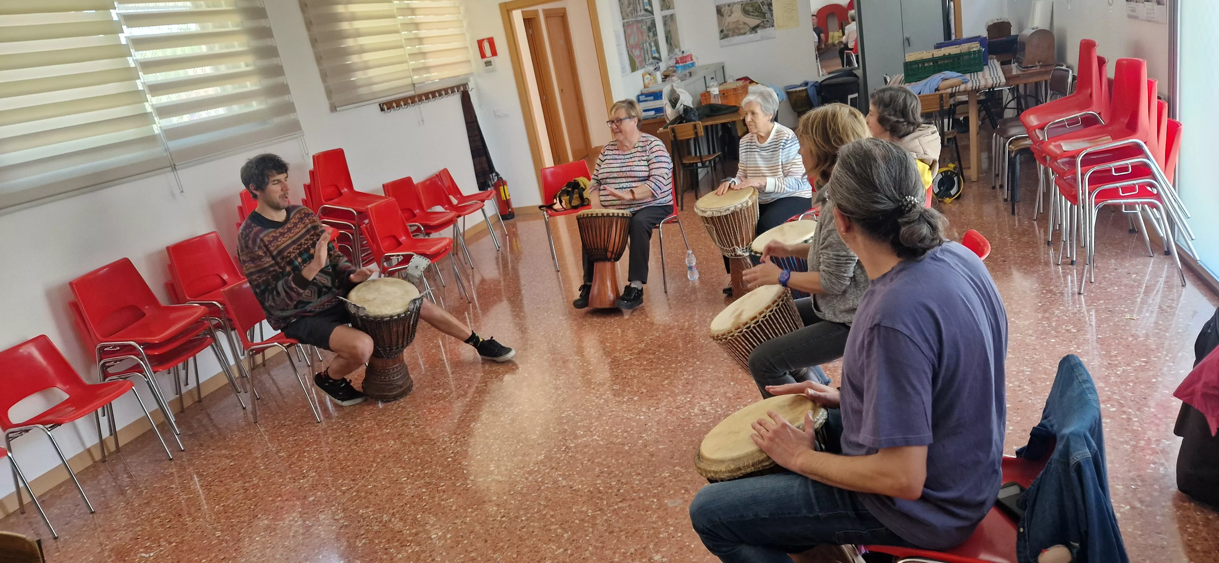 Taller de percusión. Foto Myriam Martínez 