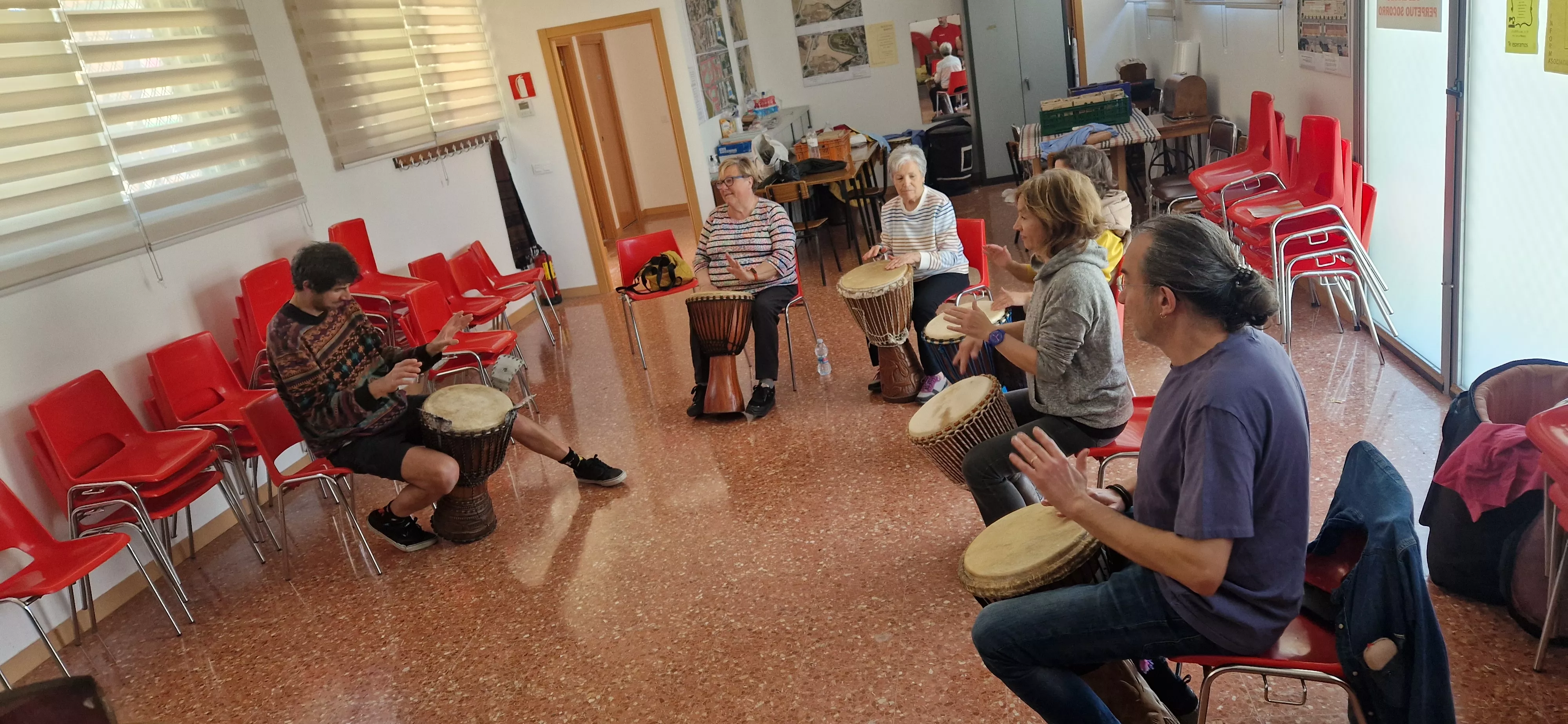 Taller de percusión. Foto Myriam Martínez 