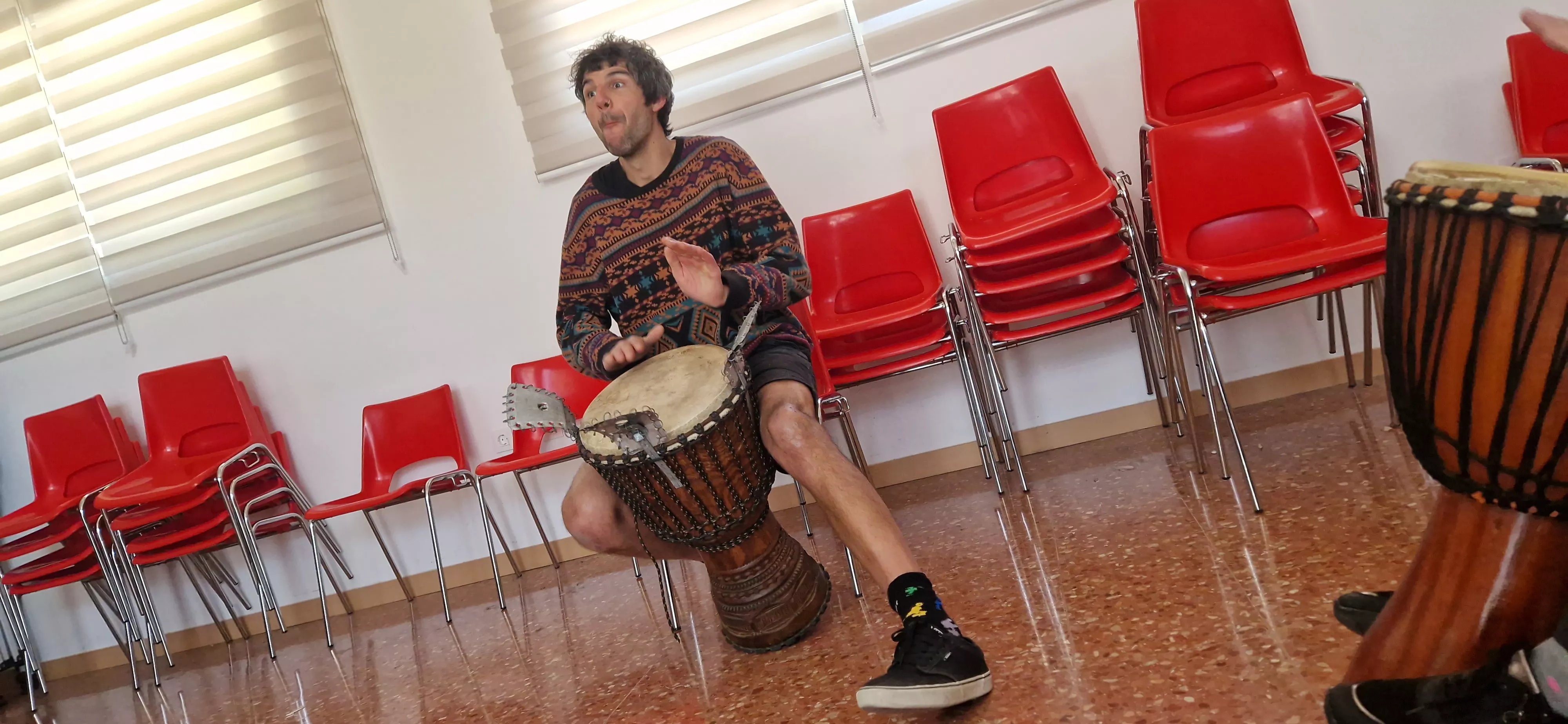 Taller de percusión. Foto Myriam Martín