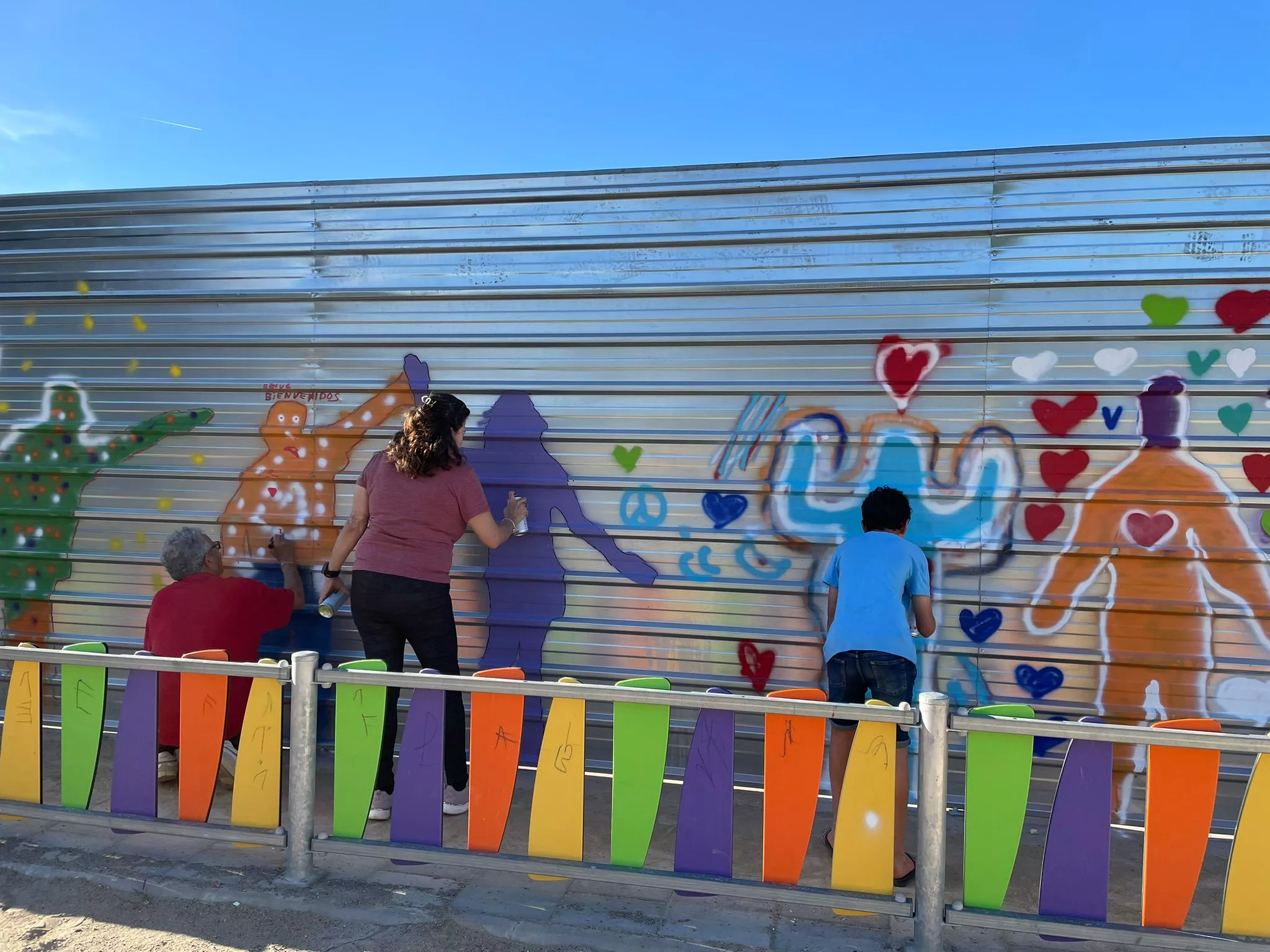 Mural colaborativo de Barriofest 2024. 