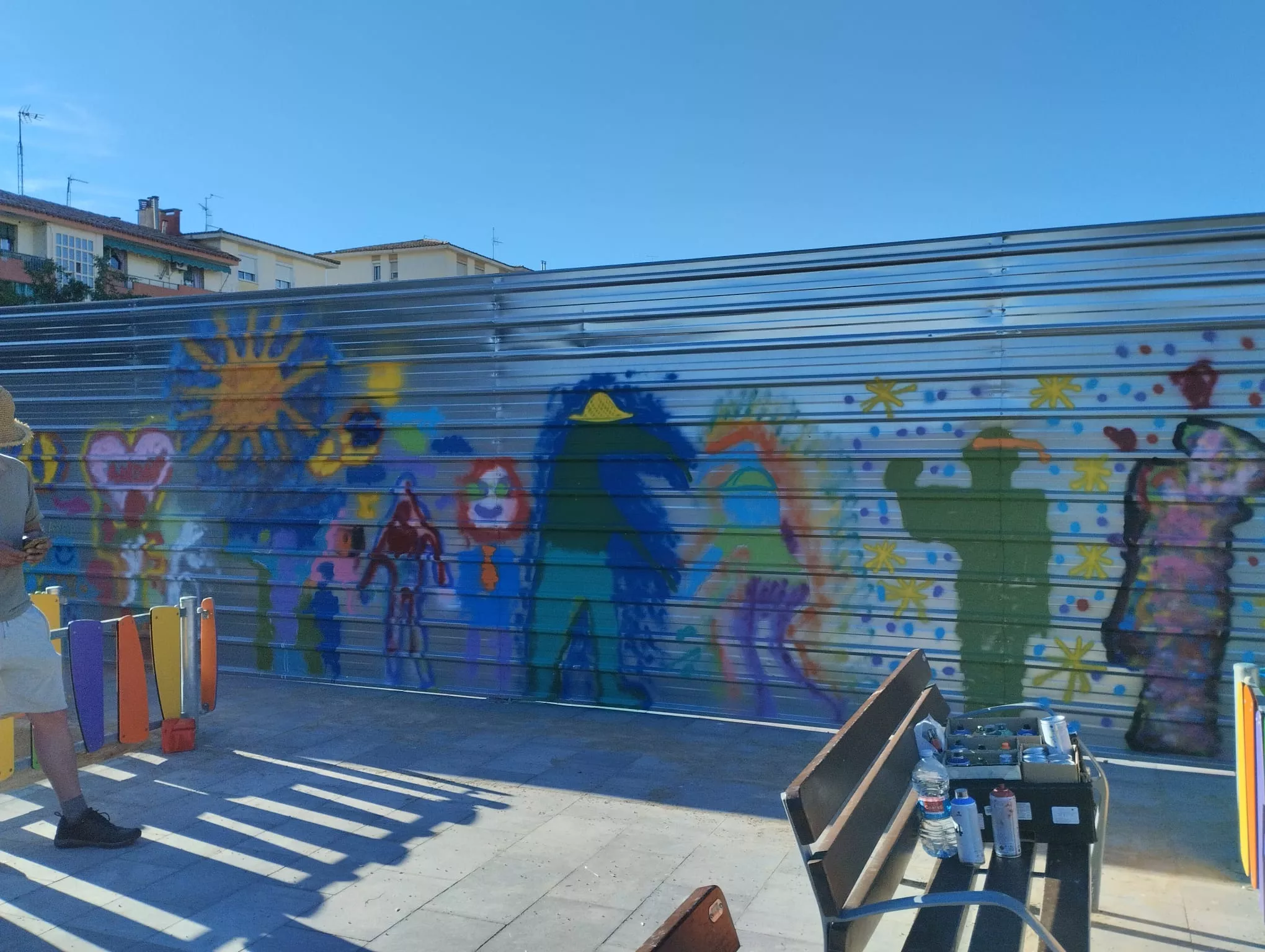 Mural colaborativo de Barriofest 2024. 