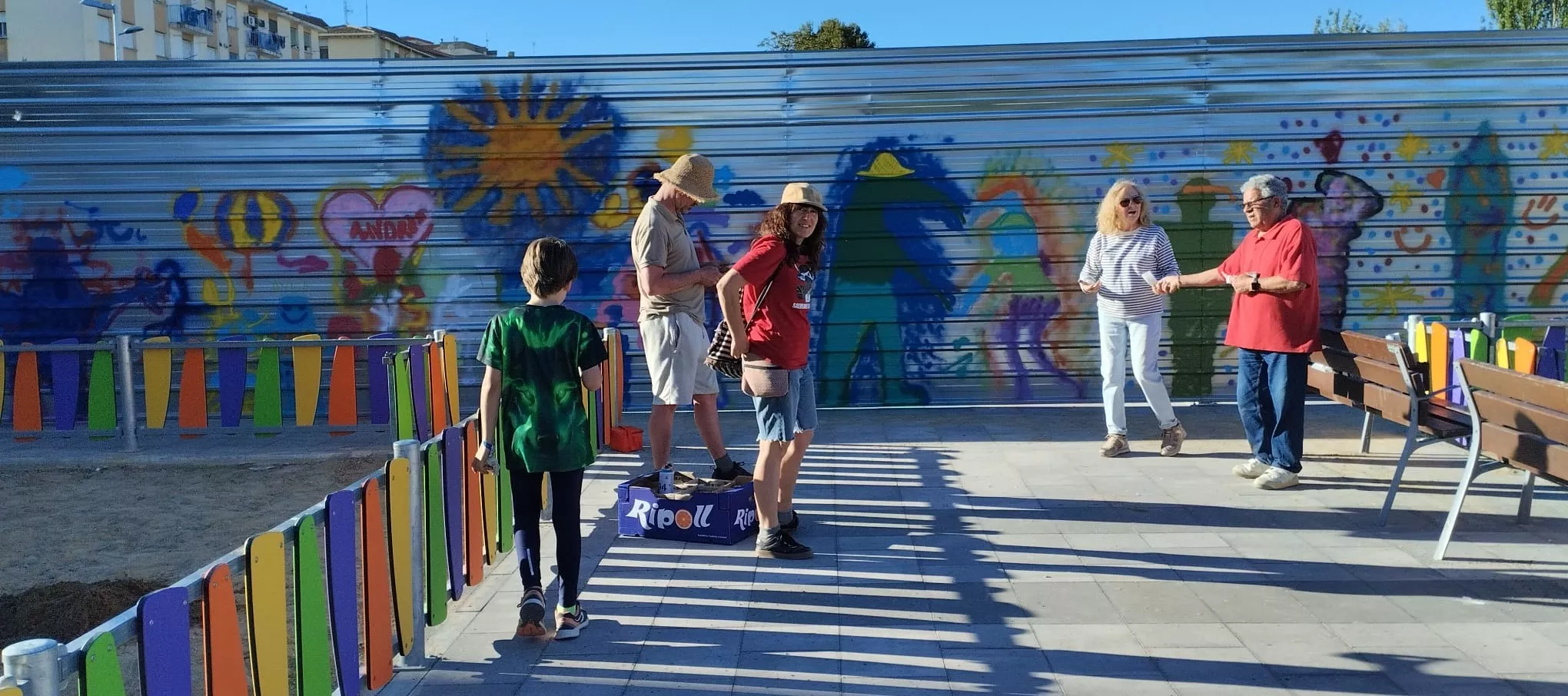 Mural colaborativo de Barriofest 2024. 