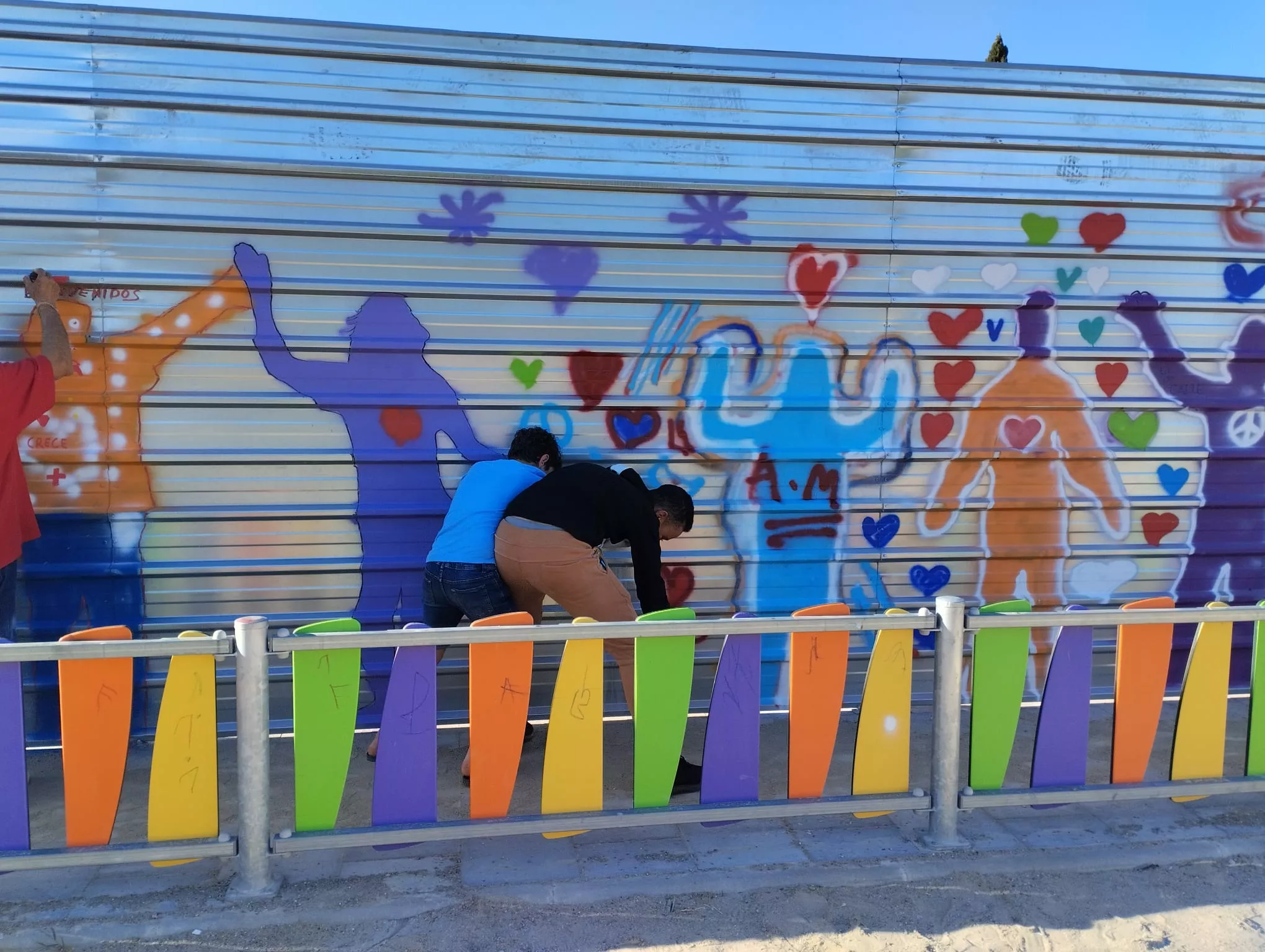 Mural colaborativo de Barriofest 2024. 