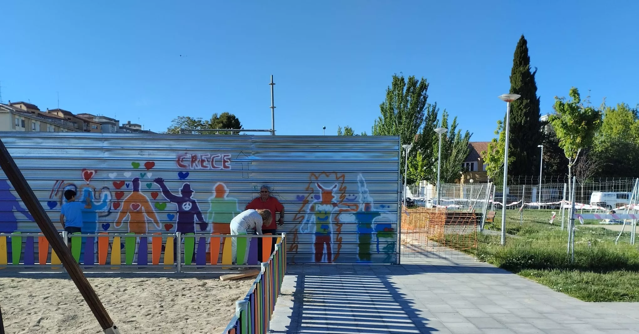 Mural colaborativo de Barriofest 2024. 