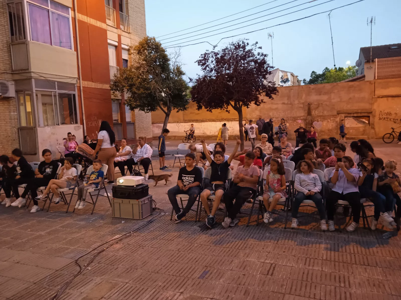 Cine al aire libre. Cine al aire libre.
