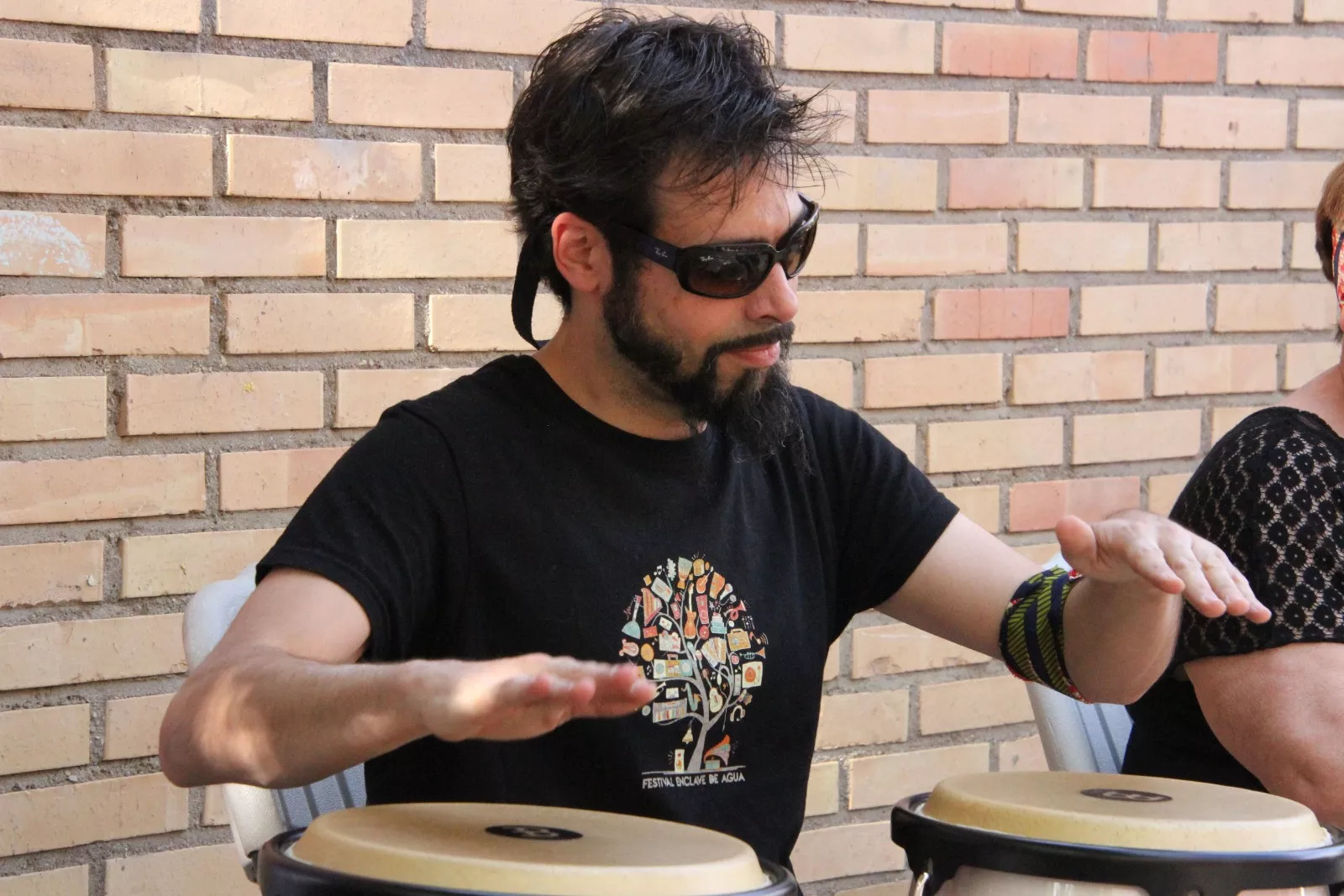 Los "africanos" de Barriofest. Foto Carlos Neofato