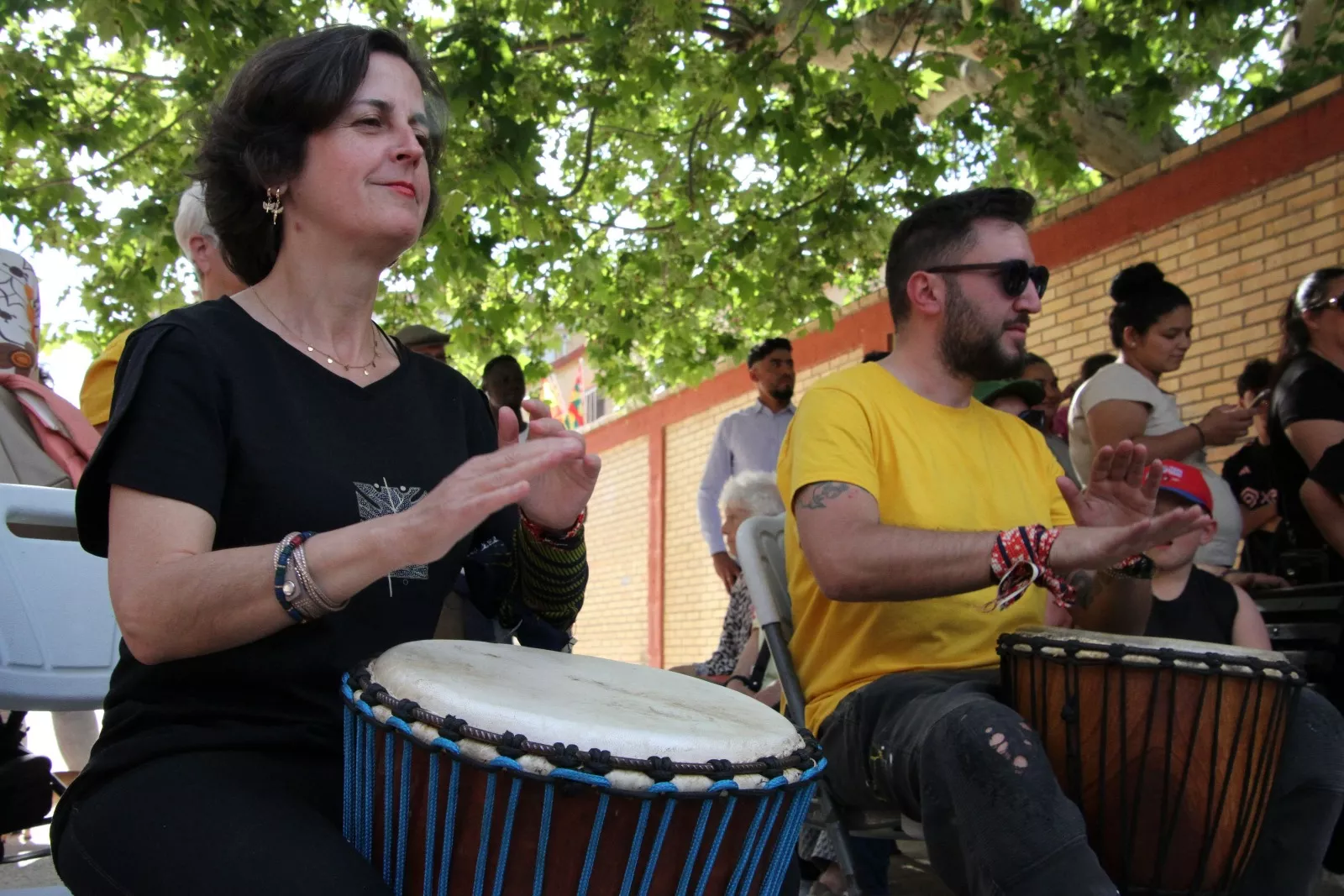 Los "africanos" de Barriofest. Foto Carlos Neofato