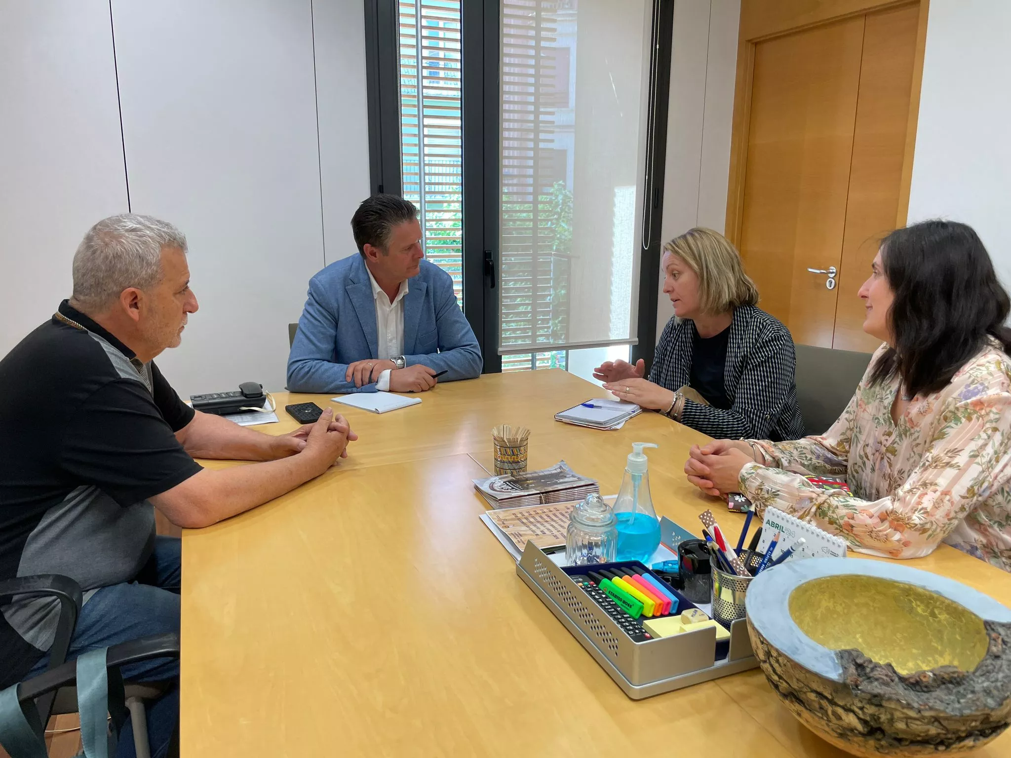 Reunión de Asapme Huesca con el alcalde de Fraga.
