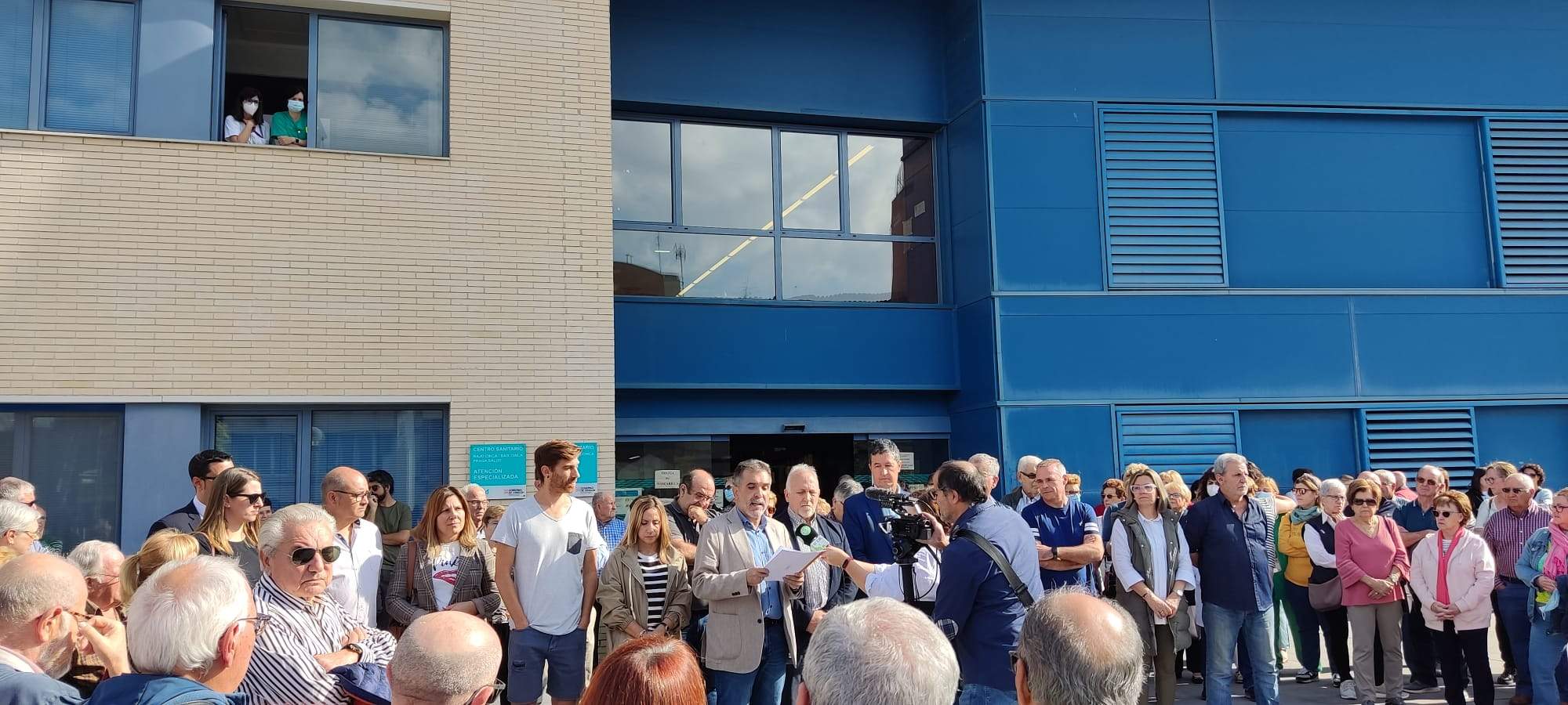 Concentración en Fraga en apoyo al sector sanitario 