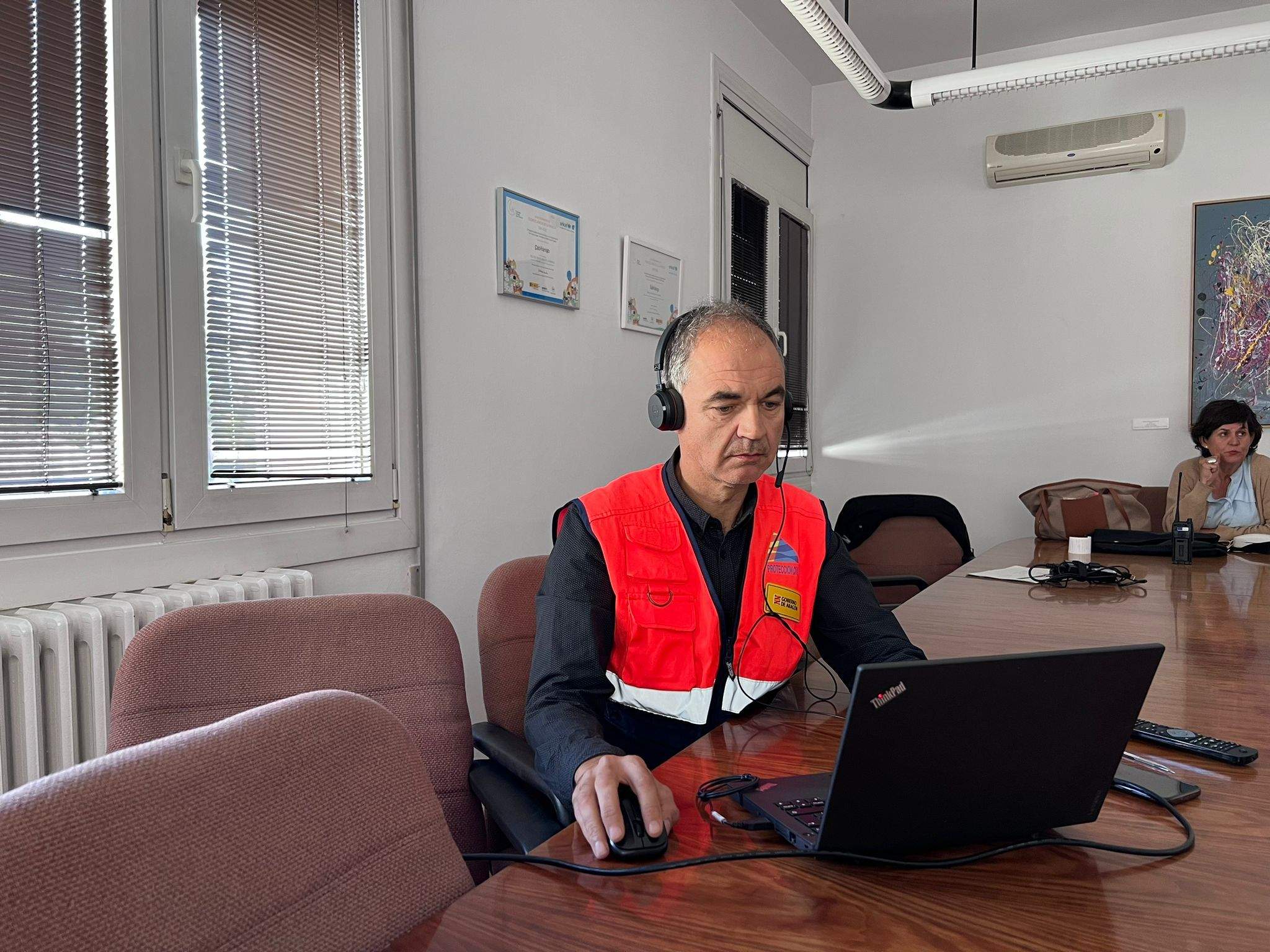 La prueba del '112 inverso' se ha realizado este miércoles en el Alto Gállego