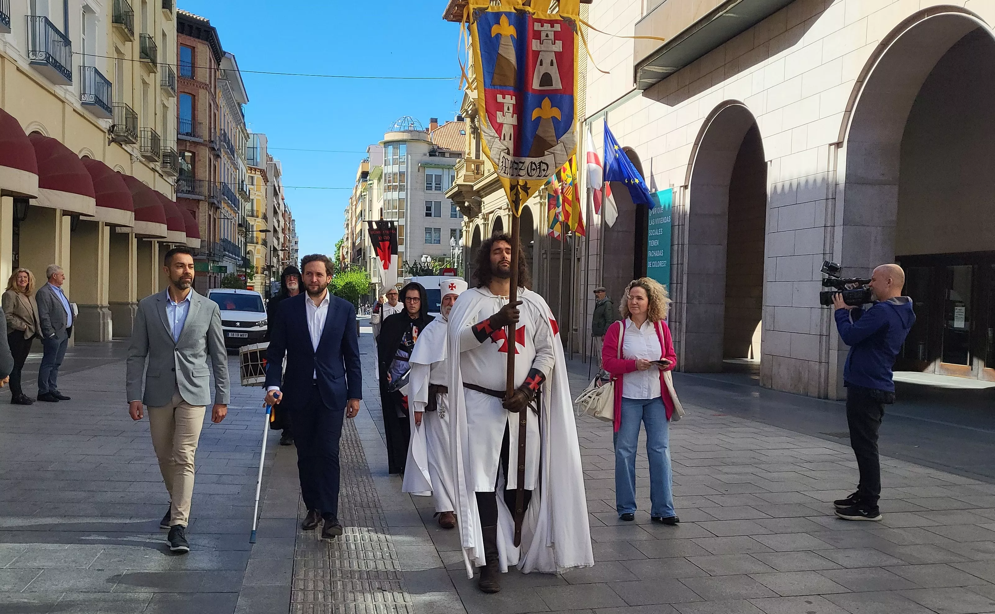 Presentación en Huesca del Homenaje Templario a Jaime I y Guillem de Mont-Rodón. Foto Mercedes Manterola