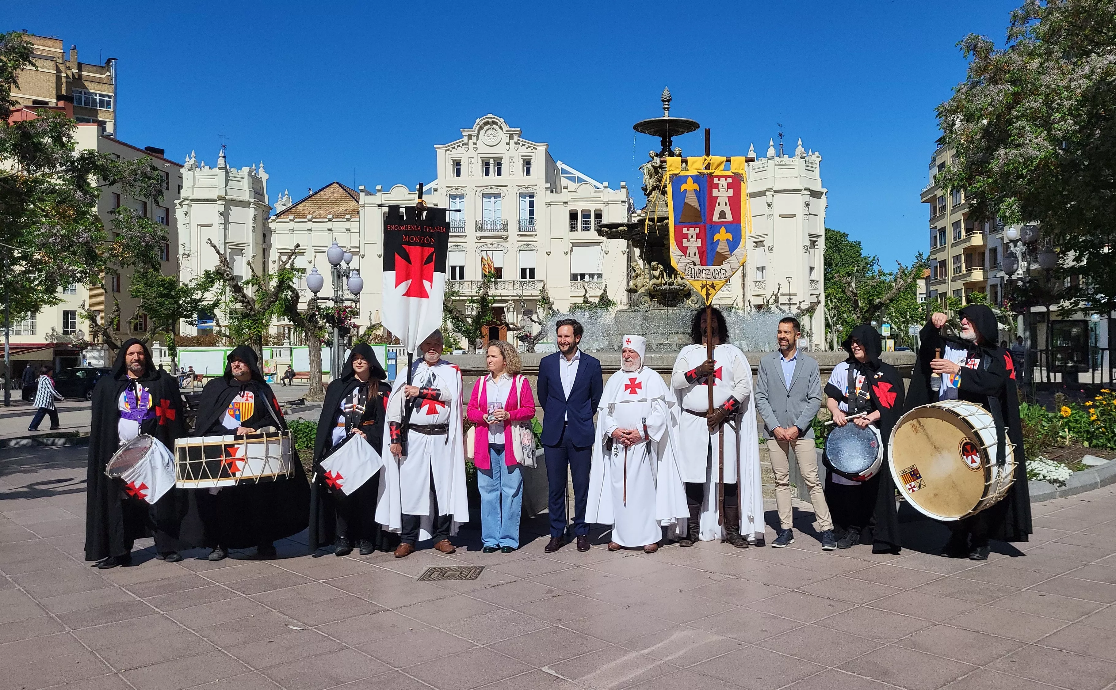 Presentación en Huesca del Homenaje Templario a Jaime I y Guillem de Mont-Rodón. Foto Mercedes Manterola