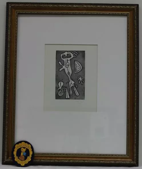 Certificado de una obra falsa de Antonio Saura.