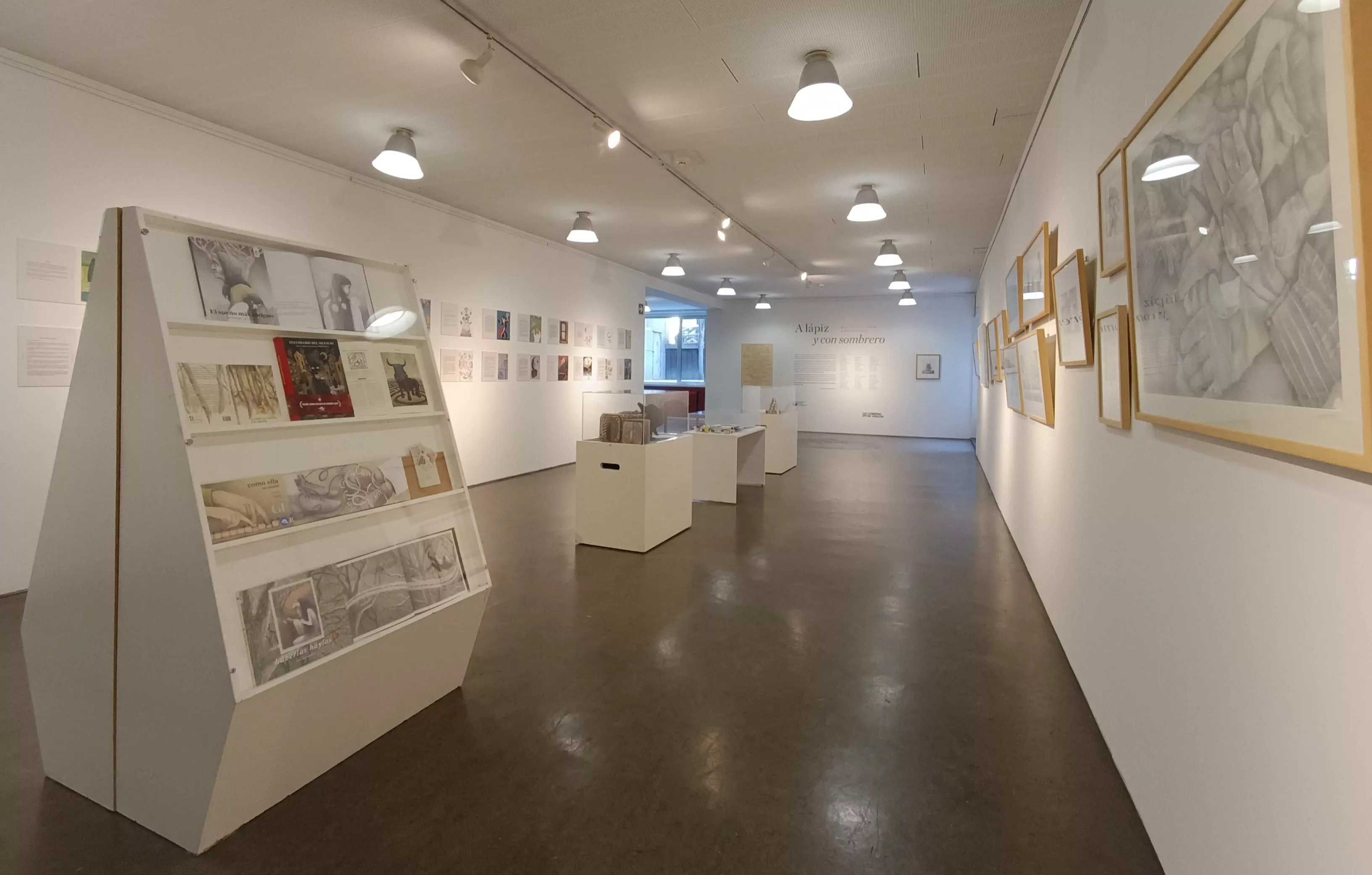 Preparación y exposición de A lápiz y con sombrero en Zaragoza.