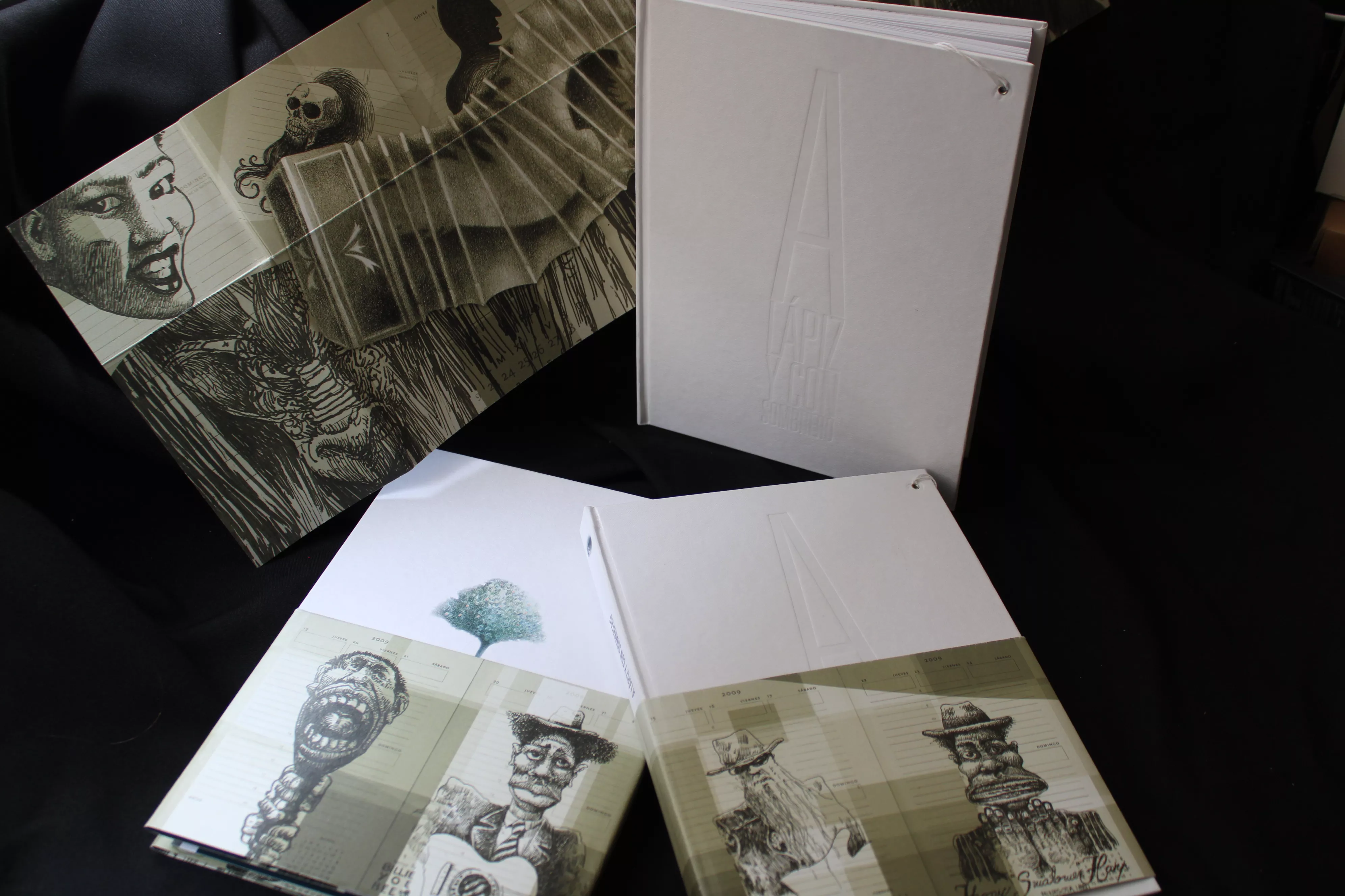 Preparación y exposición de A lápiz y con sombrero en Zaragoza.