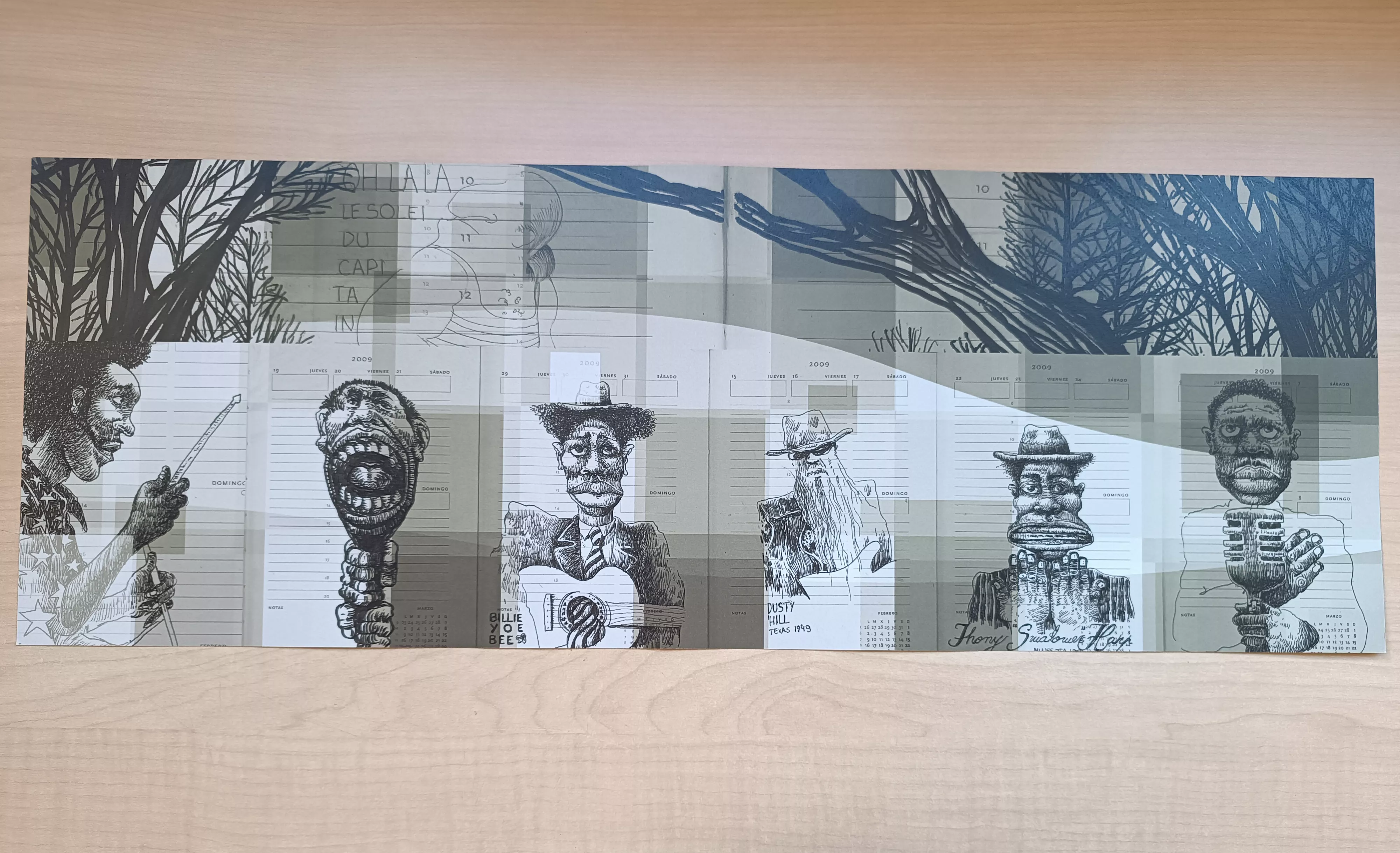 Preparación y exposición de A lápiz y con sombrero en Zaragoza.