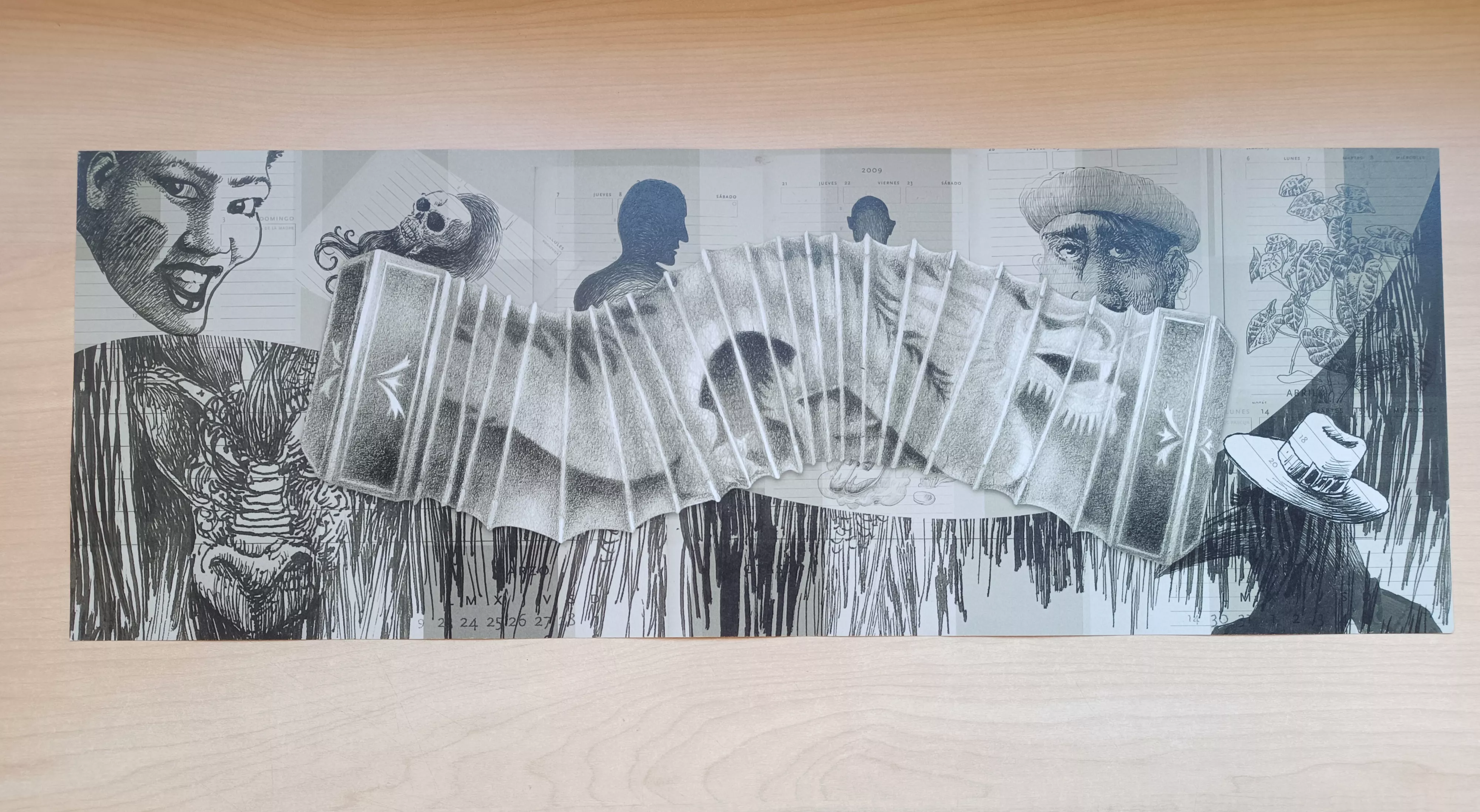 Preparación y exposición de A lápiz y con sombrero en Zaragoza.