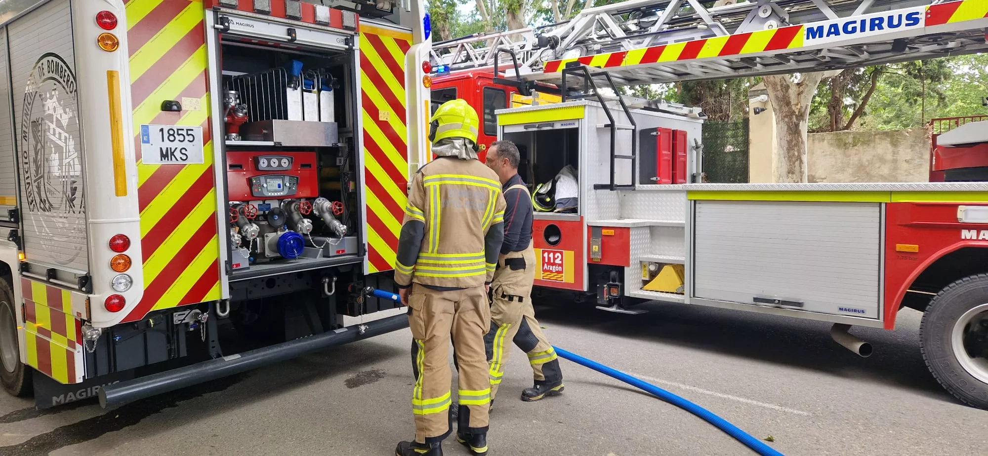 Incendio declarado en una vivienda del Paseo Ramón y Cajal. Foto Myriam Martínez
