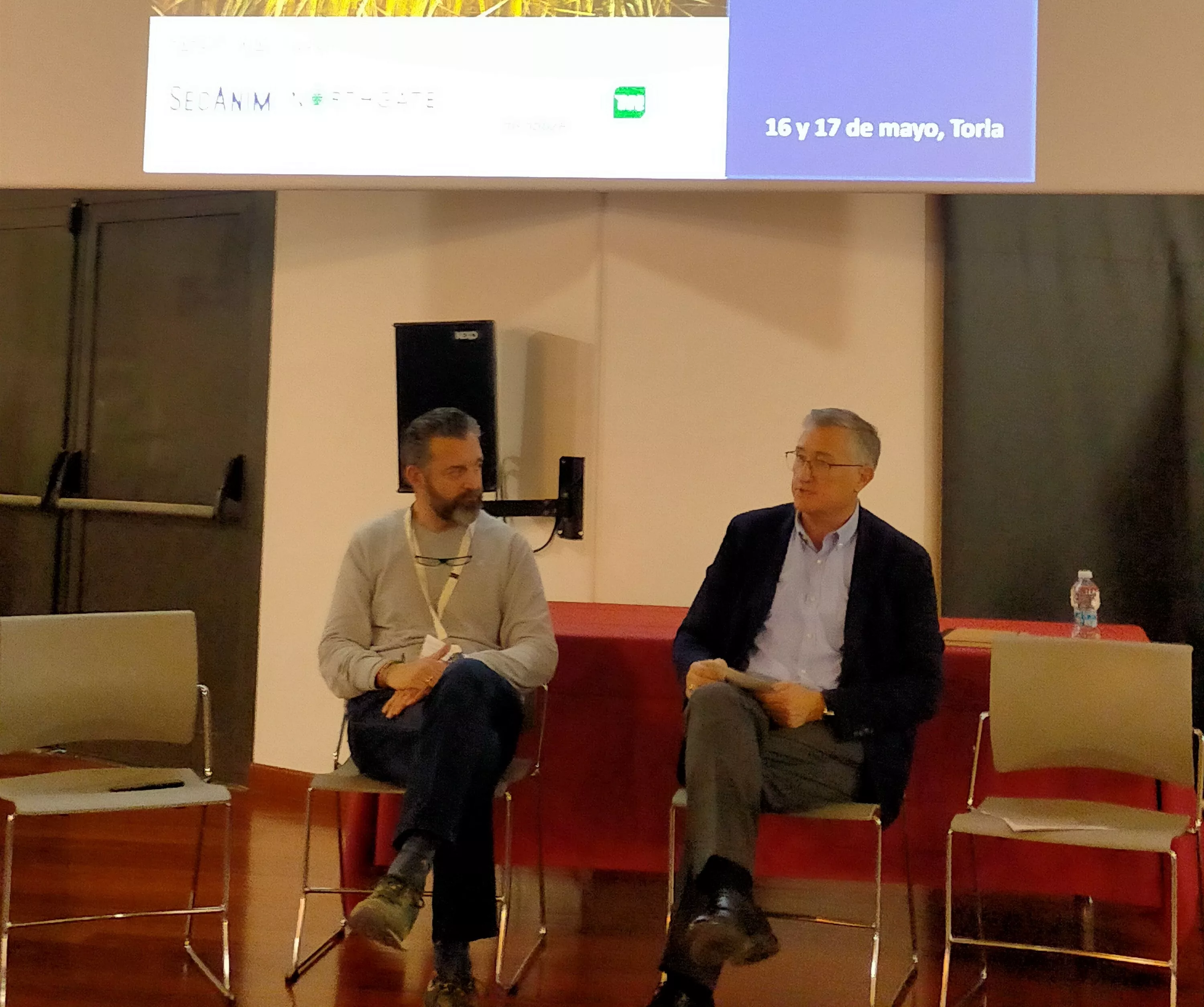 Jorge Escario y Manuel Blasco en el encuentro de empresas públicas celebrado en Torla.