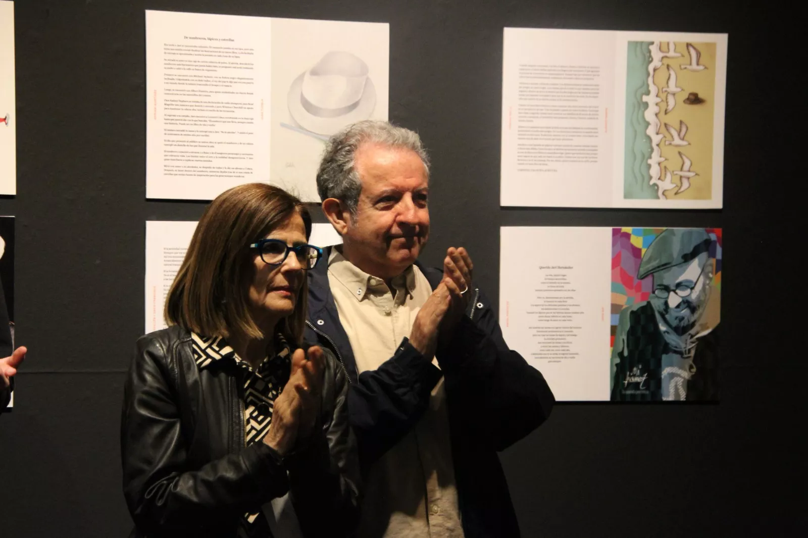  Inauguración de la exposición 'A lápiz y con sombrero' en homenaje a Javi Hernández en Huesca. Foto Carlos Neofato
