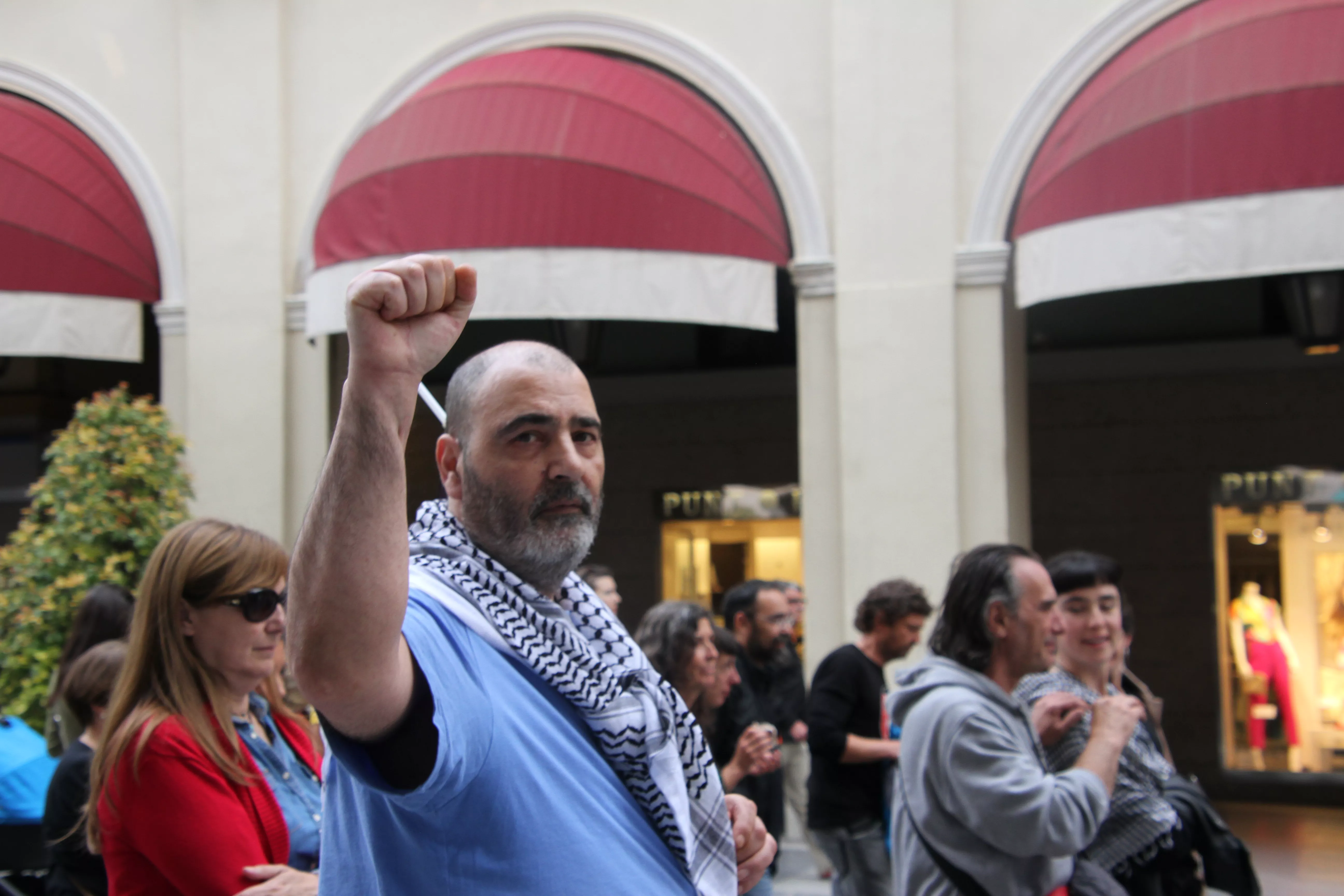 Manifestación en Huesca de apoyo a Palestina. Foto Carlos Neofato
