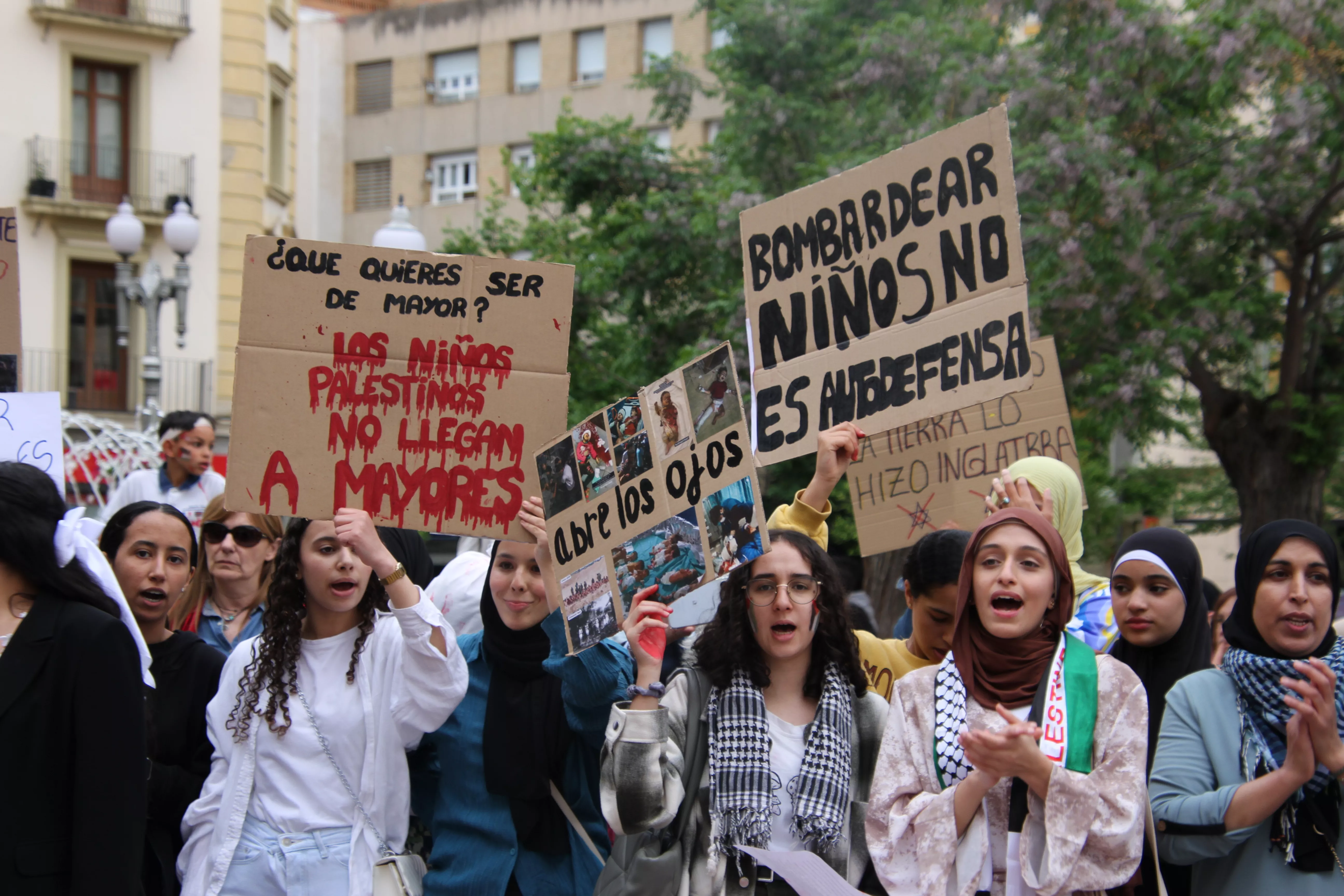 Manifestación en Huesca de apoyo a Palestina. Foto Carlos Neofato