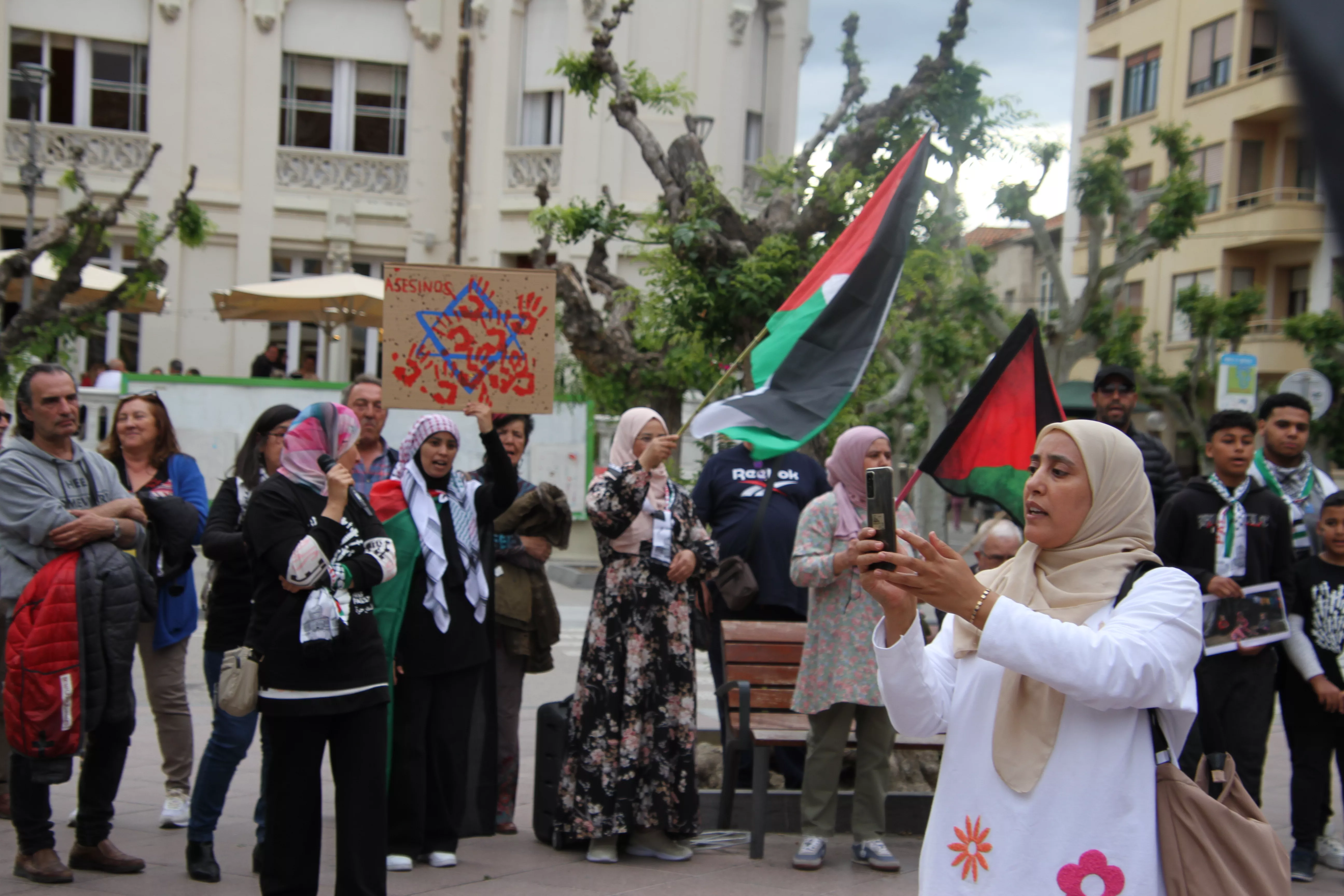 Manifestación en Huesca de apoyo a Palestina. Foto Carlos Neofato