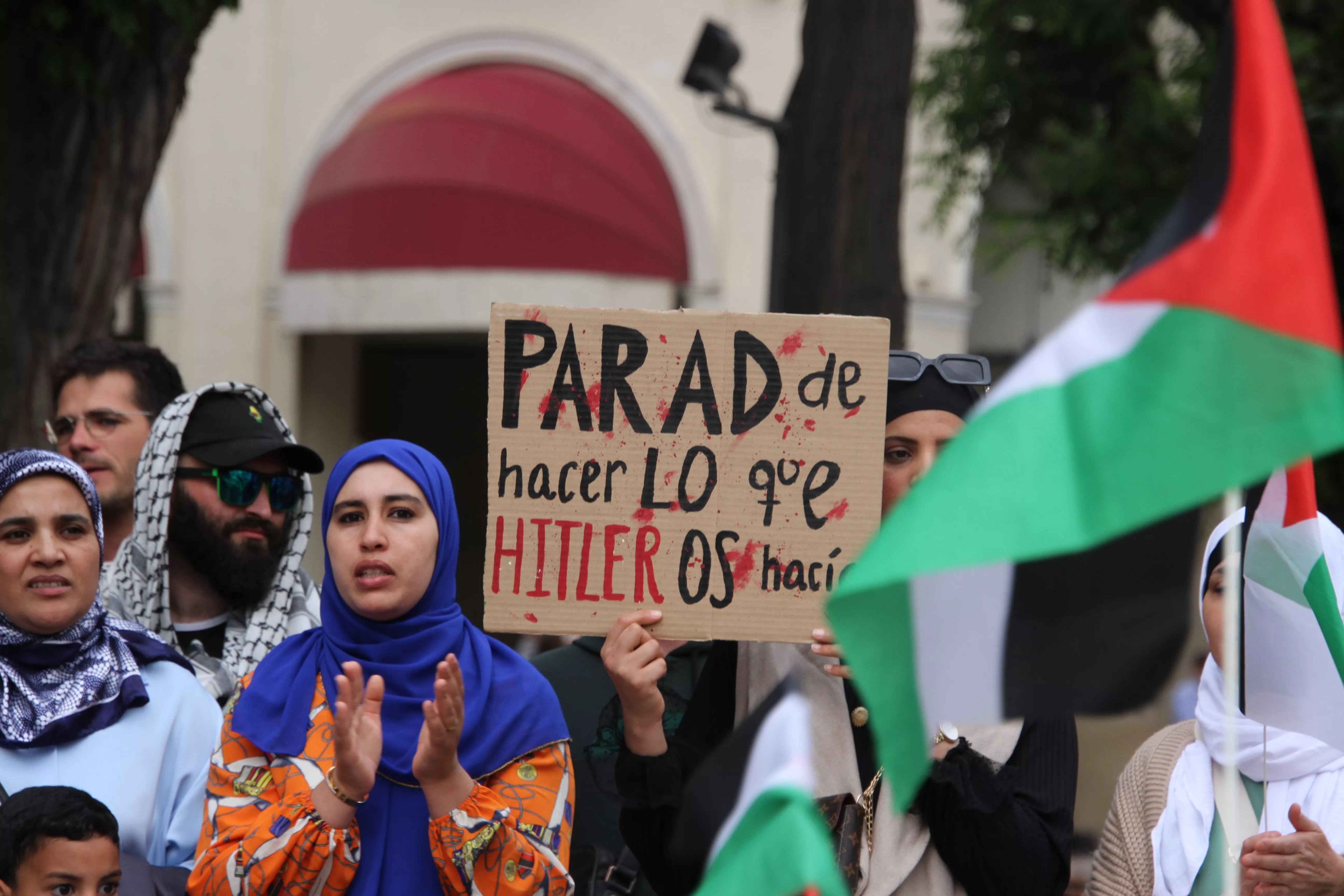 Manifestación en Huesca de apoyo a Palestina. Foto Carlos Neofato