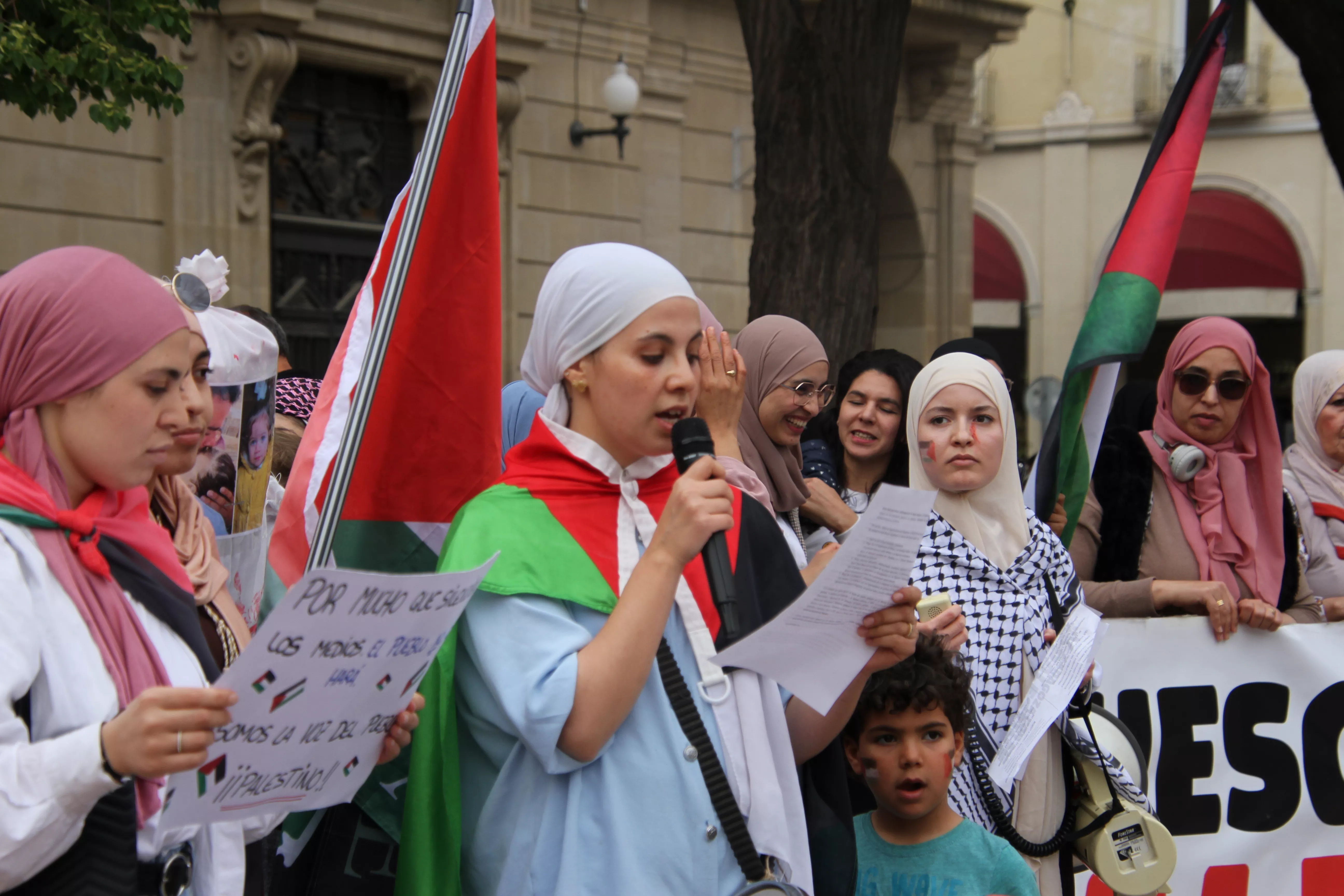 Manifestación en Huesca de apoyo a Palestina. Foto Carlos Neofato