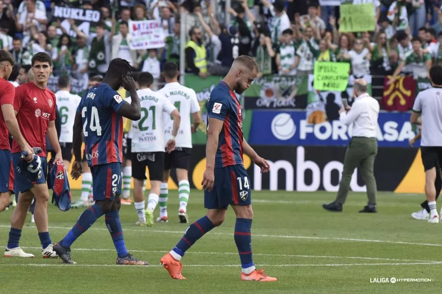 Pulido, cabizbajo, tras el triunfo del Racing: "No era el día, no ha querido entrar la pelota". Foto LaLiga