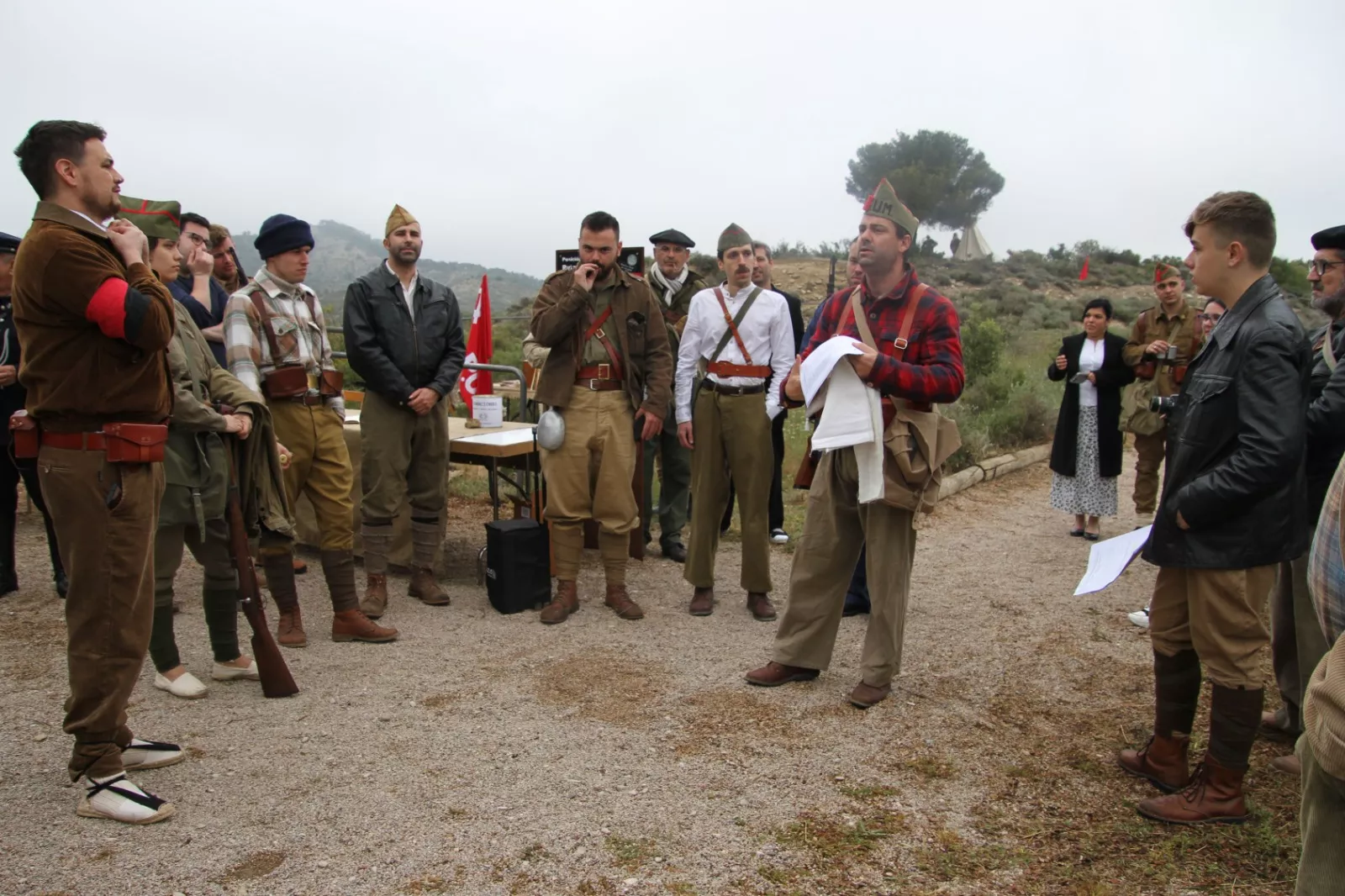 Sexta edición de la VI Trinchera Viviente de la Ruta Orwell en Alcubierre. Foto Carlos Neofato
