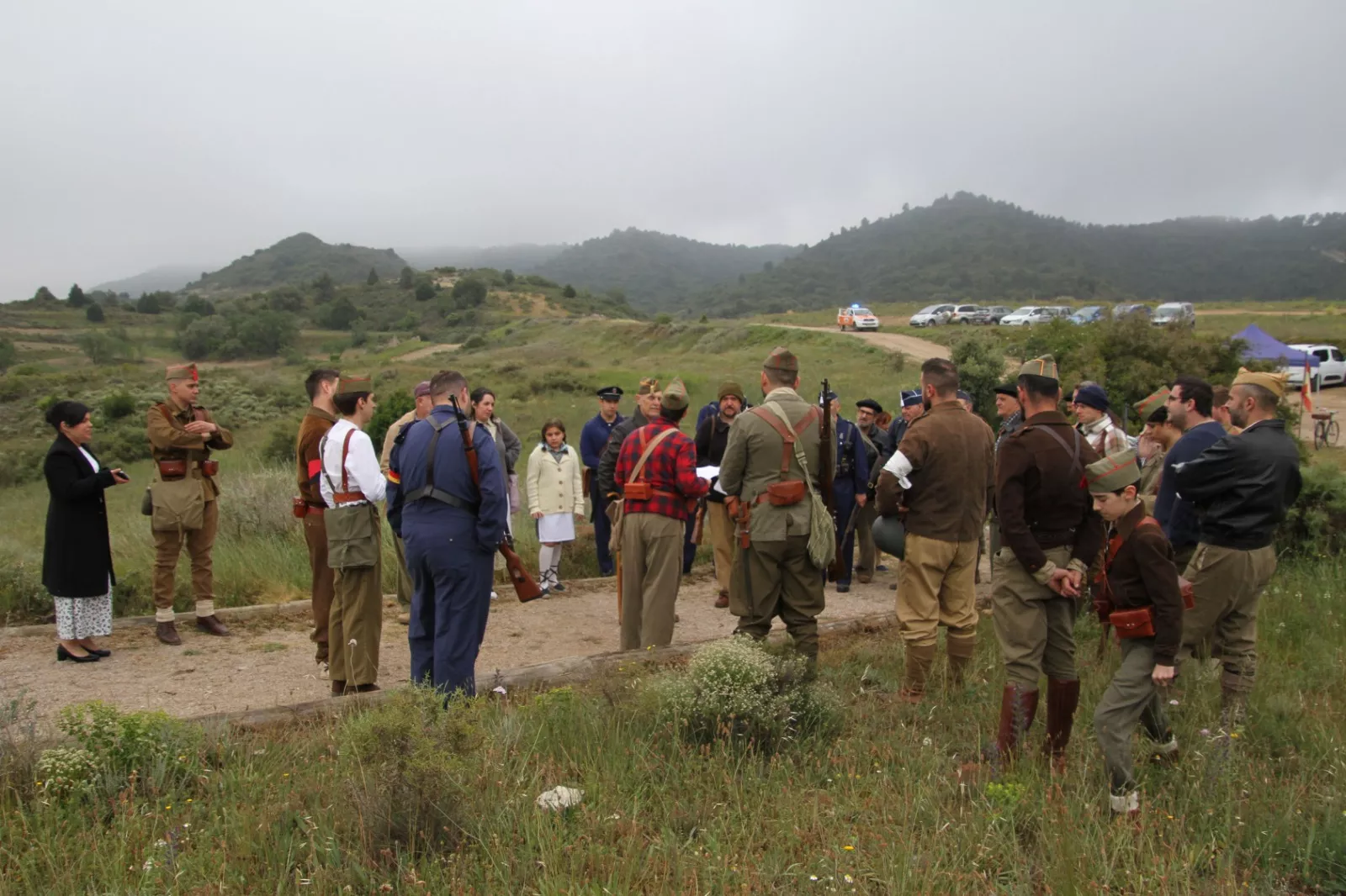 Sexta edición de la VI Trinchera Viviente de la Ruta Orwell en Alcubierre. Foto Carlos Neofato