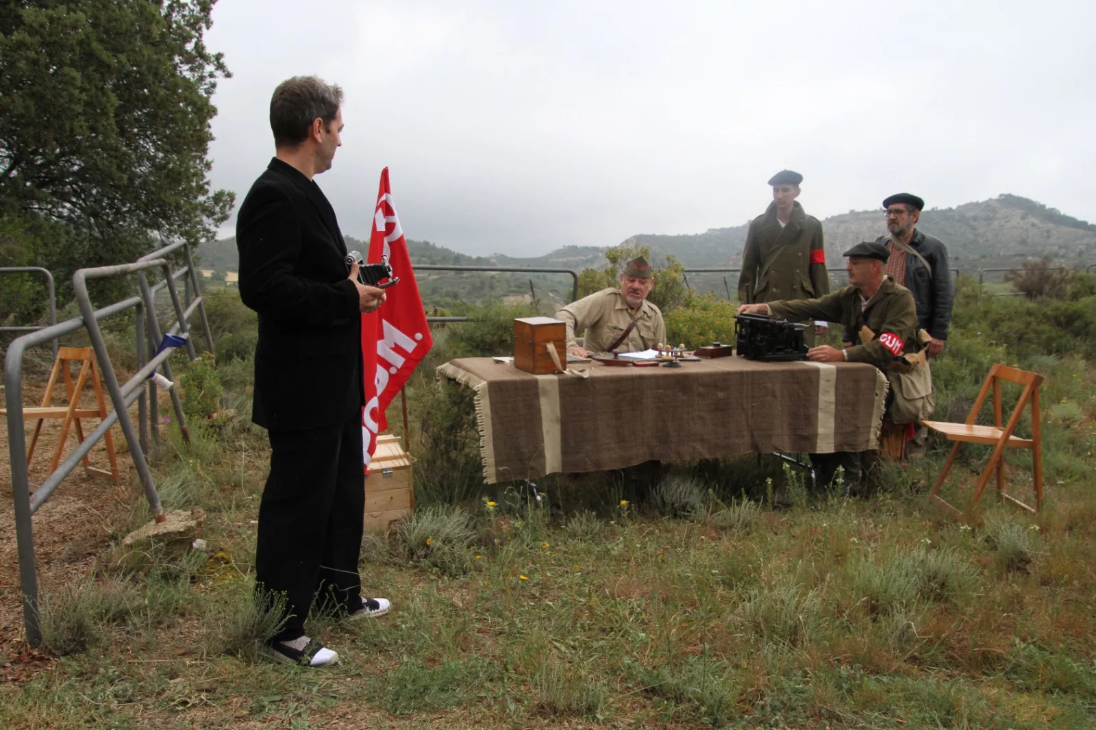 Sexta edición de la VI Trinchera Viviente de la Ruta Orwell en Alcubierre. Foto Carlos Neofato