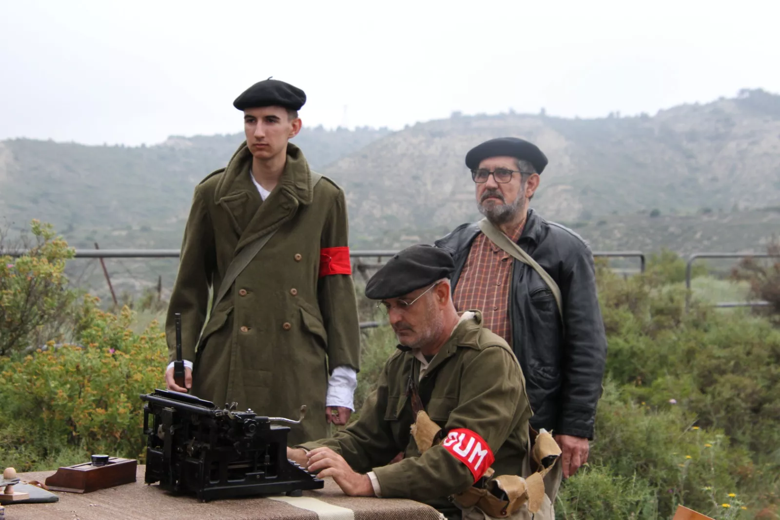 Sexta edición de la VI Trinchera Viviente de la Ruta Orwell en Alcubierre. Foto Carlos Neofato