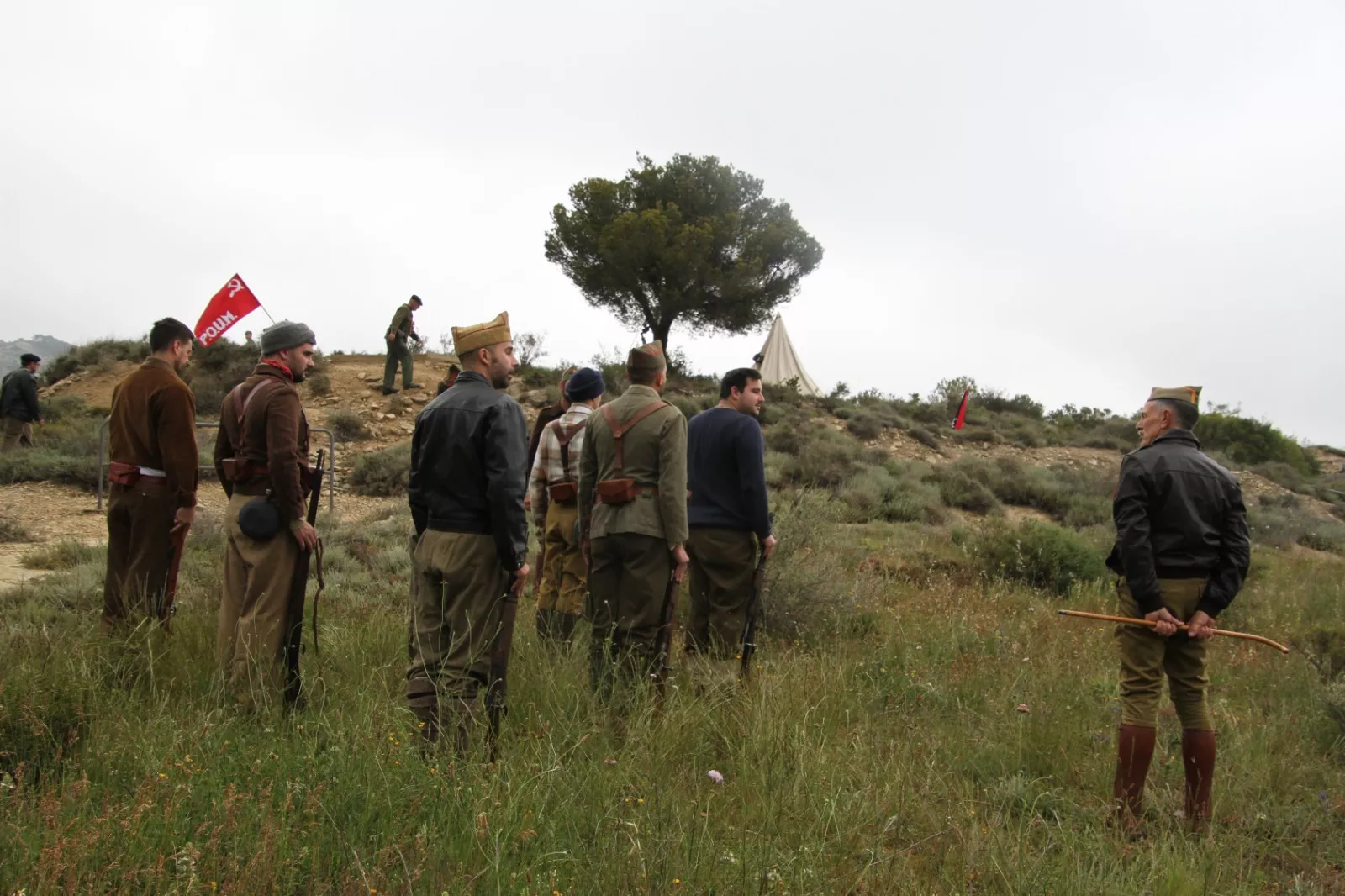 Sexta edición de la VI Trinchera Viviente de la Ruta Orwell en Alcubierre. Foto Carlos Neofato