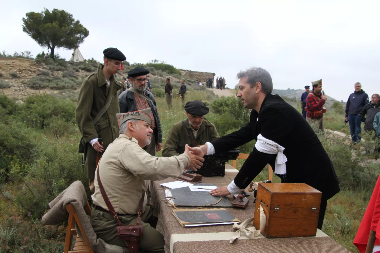 Sexta edición de la VI Trinchera Viviente de la Ruta Orwell en Alcubierre. Foto Carlos Neofato