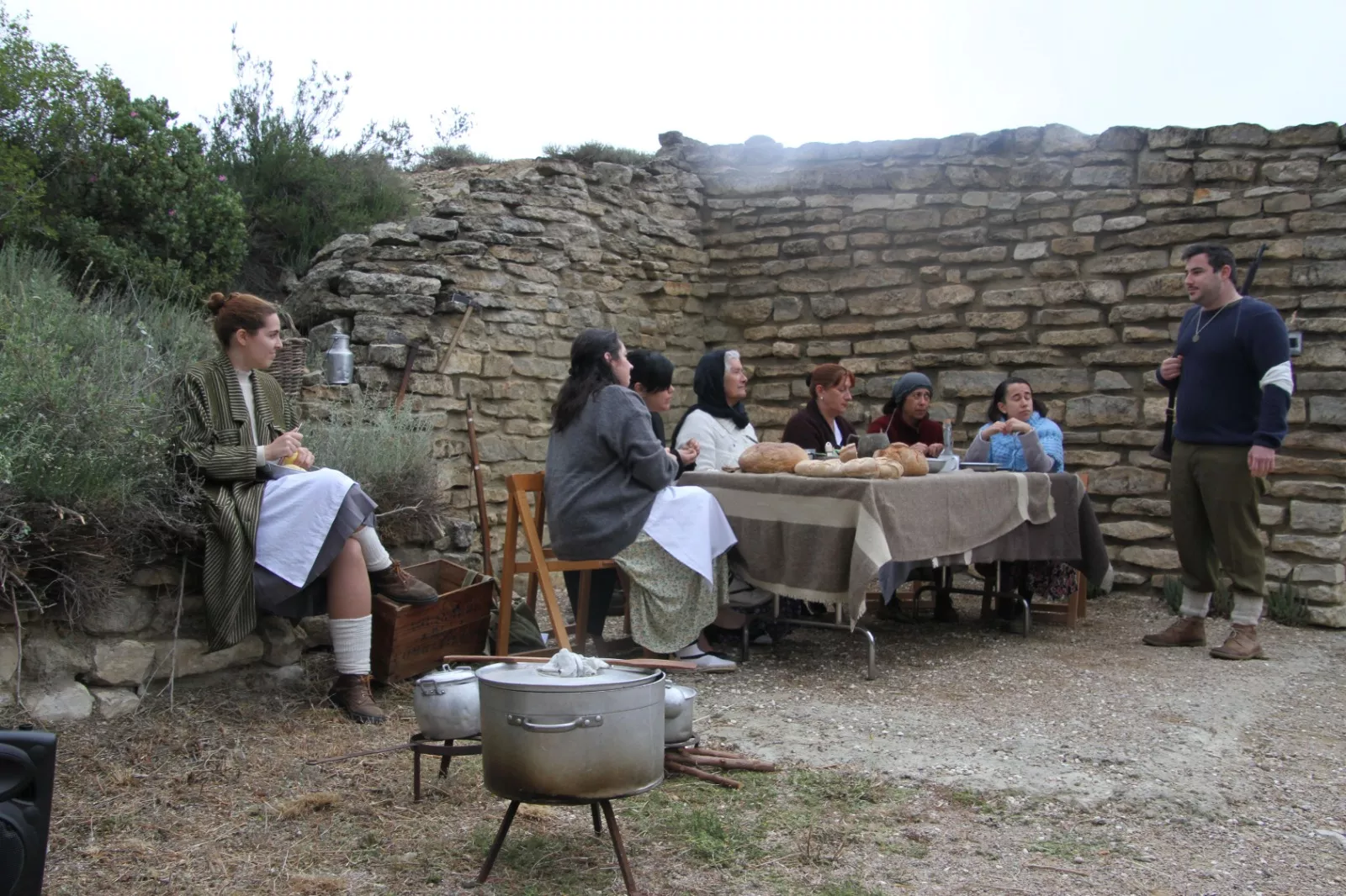 Sexta edición de la VI Trinchera Viviente de la Ruta Orwell en Alcubierre. Foto Carlos Neofato